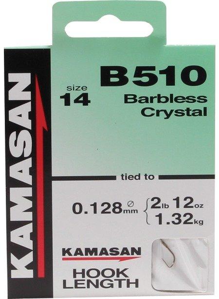 B510 Barbless Hooks To Nylon Size 20 10pk