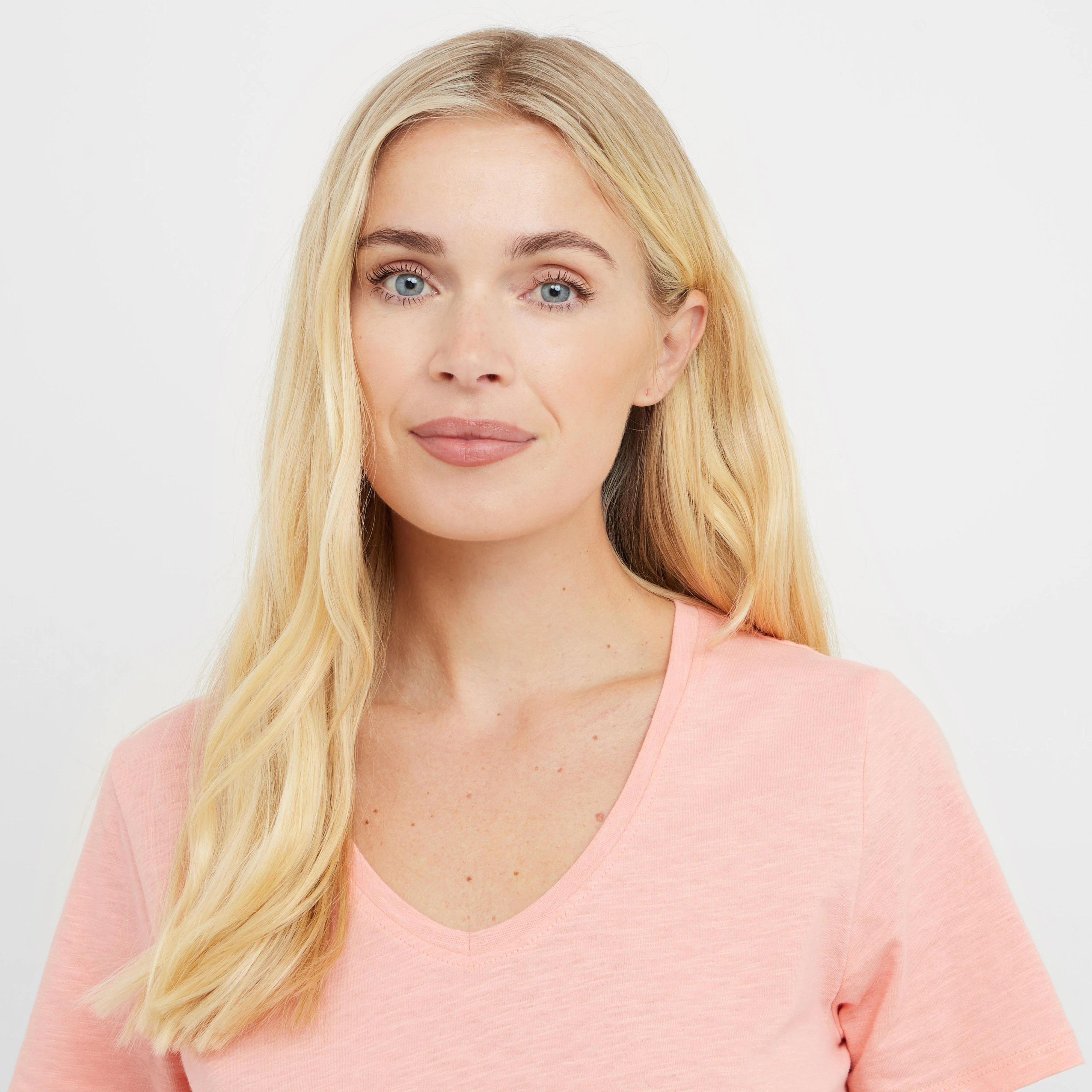 Women’s V Neck Slub T-Shirt - Image 4