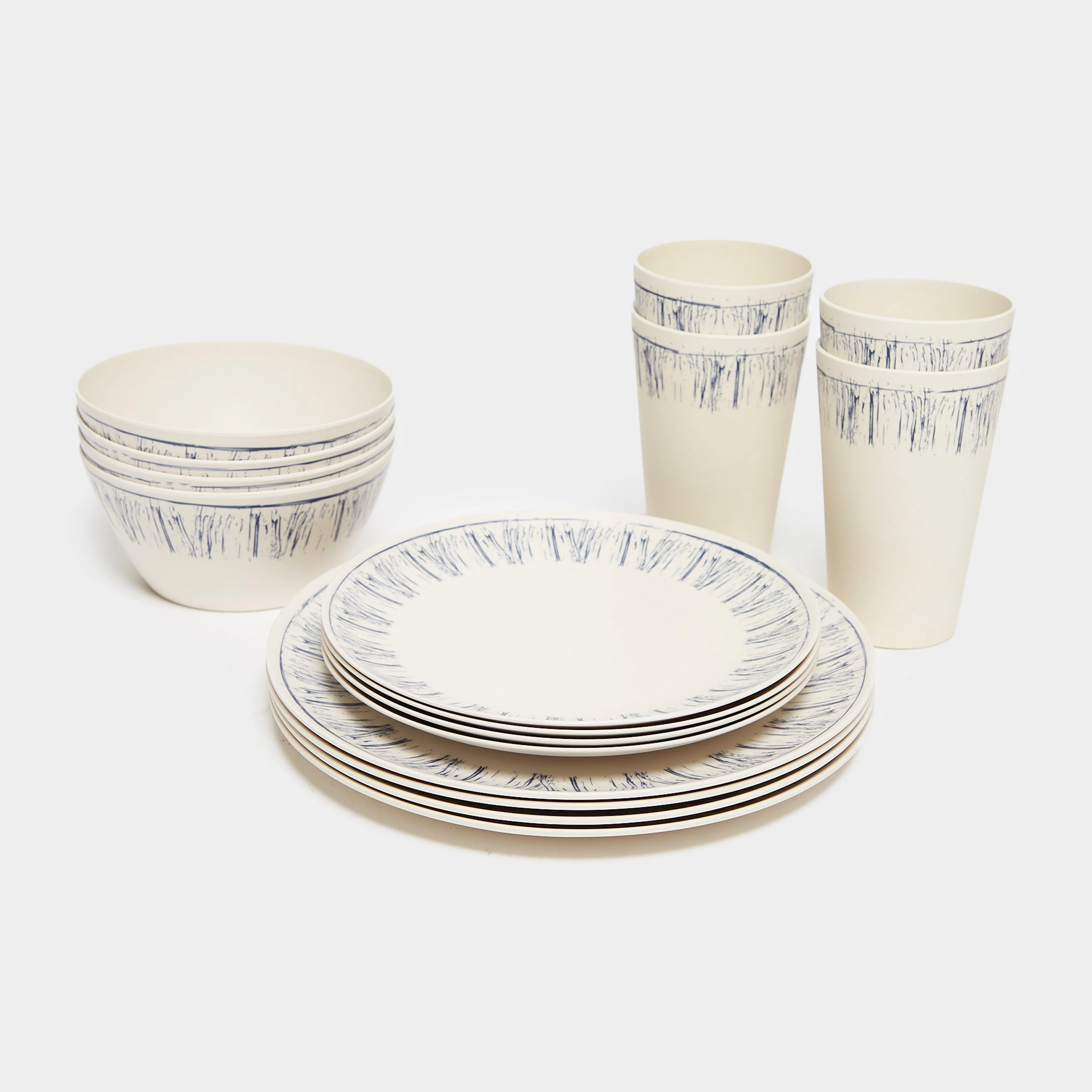 16 Piece Bamboo Tableware Set