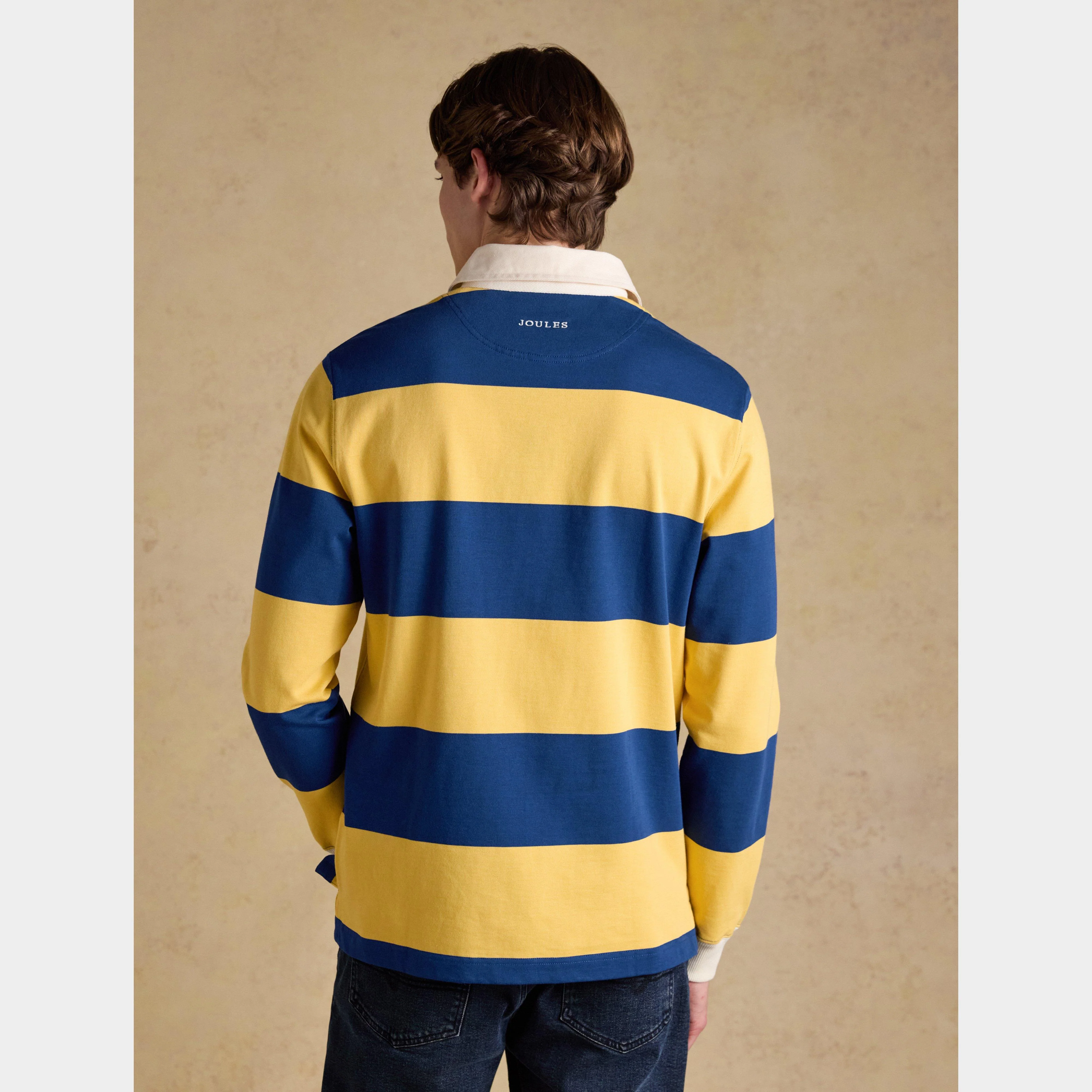 Men's Striped Long Sleeve Rugby Shirt - Image 2