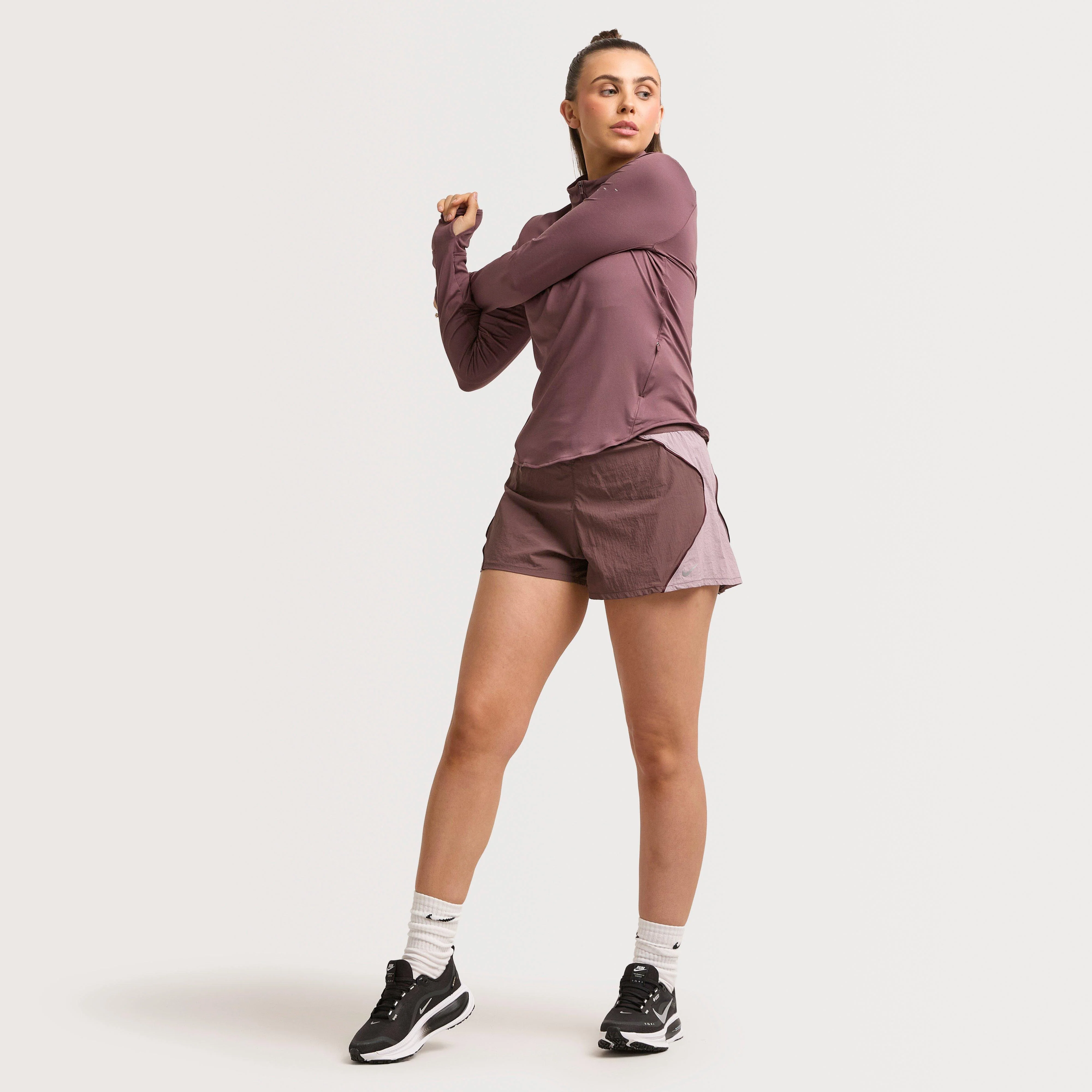 Women's Swift Repel High-Waisted Brief-Lined Running Shorts
