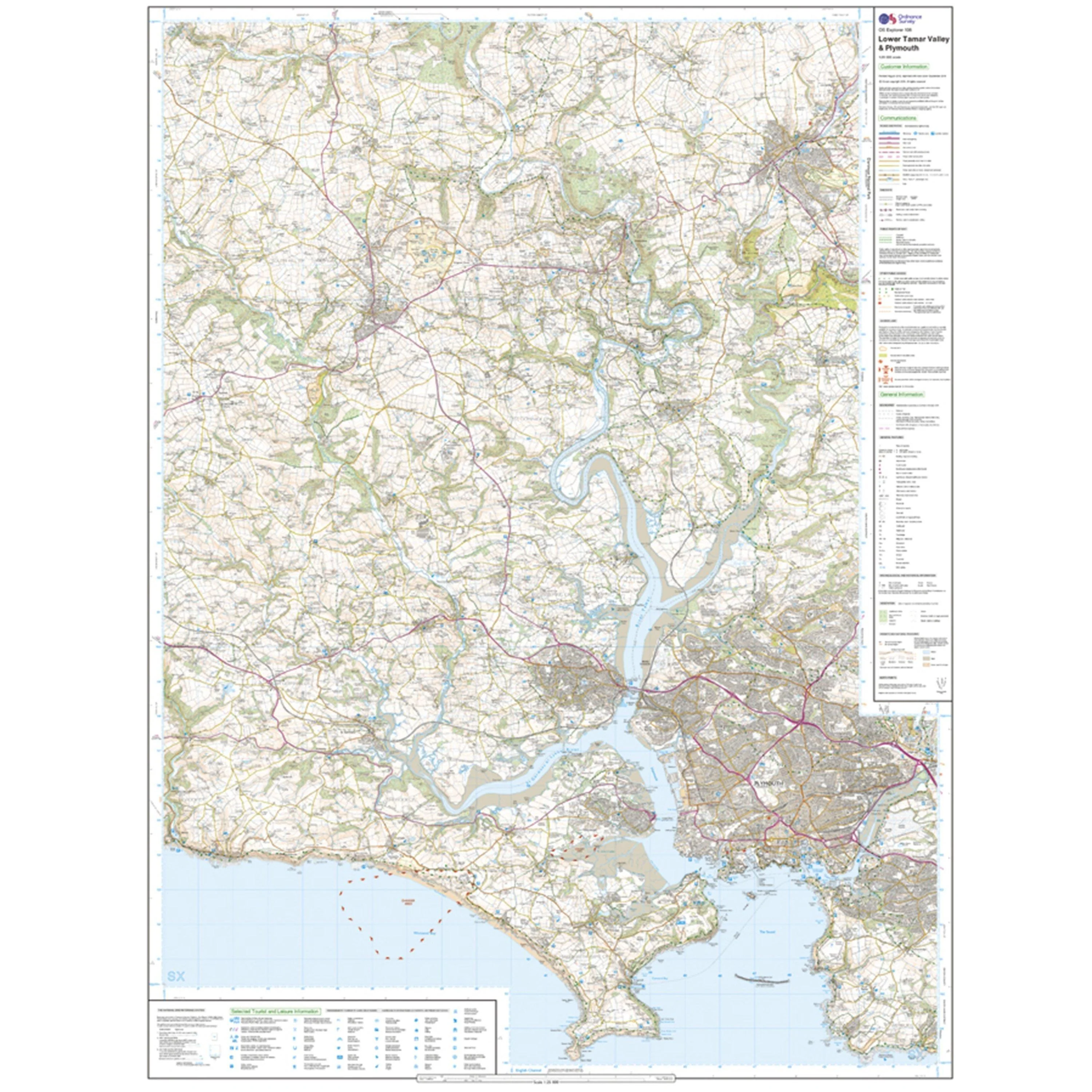 Explorer 108 Lower Tamar Valley Plymouth Map With Digital Version - Image 3