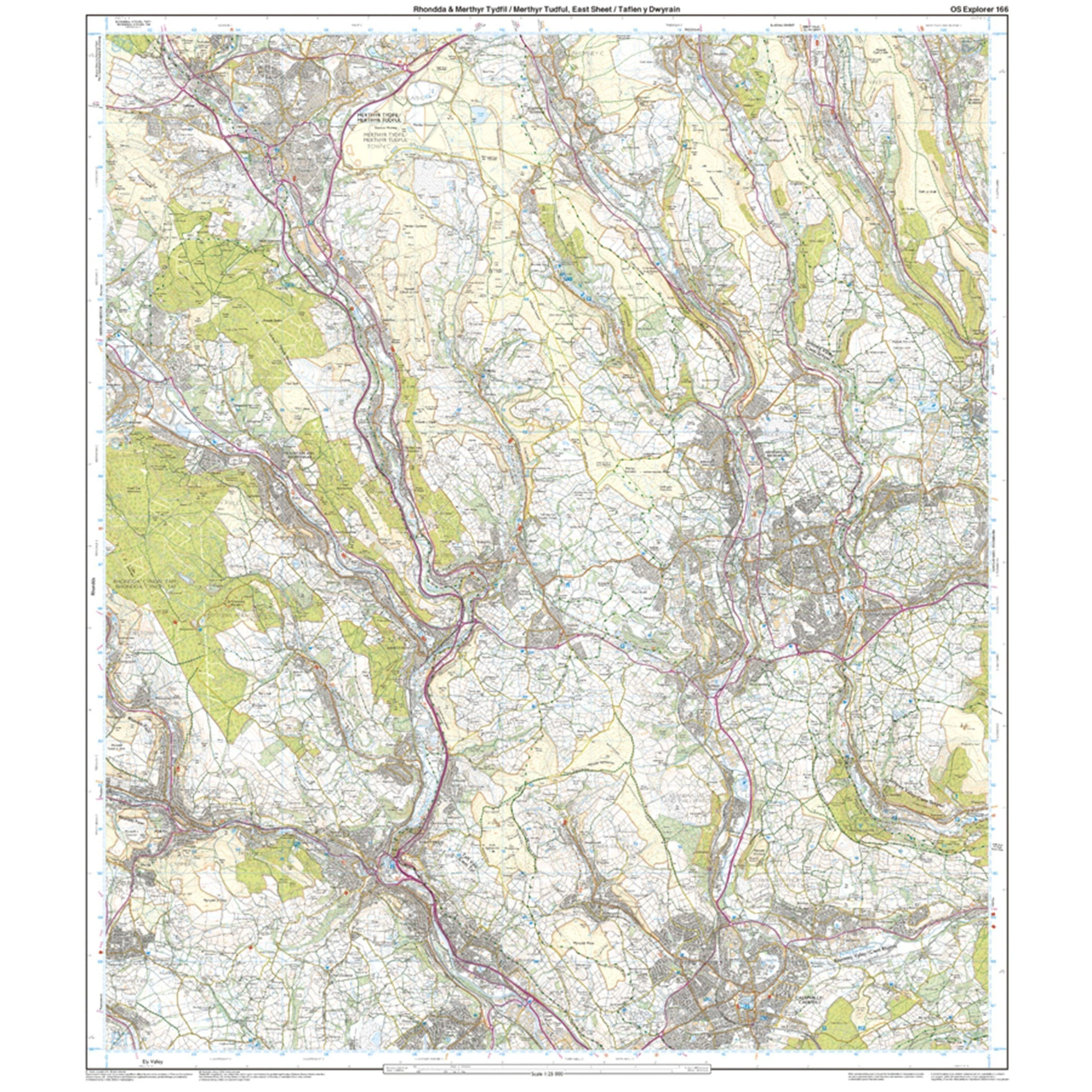 Explorer 166 Rhondda & Merthyr Tydfil Map With Digital Version - Image 3