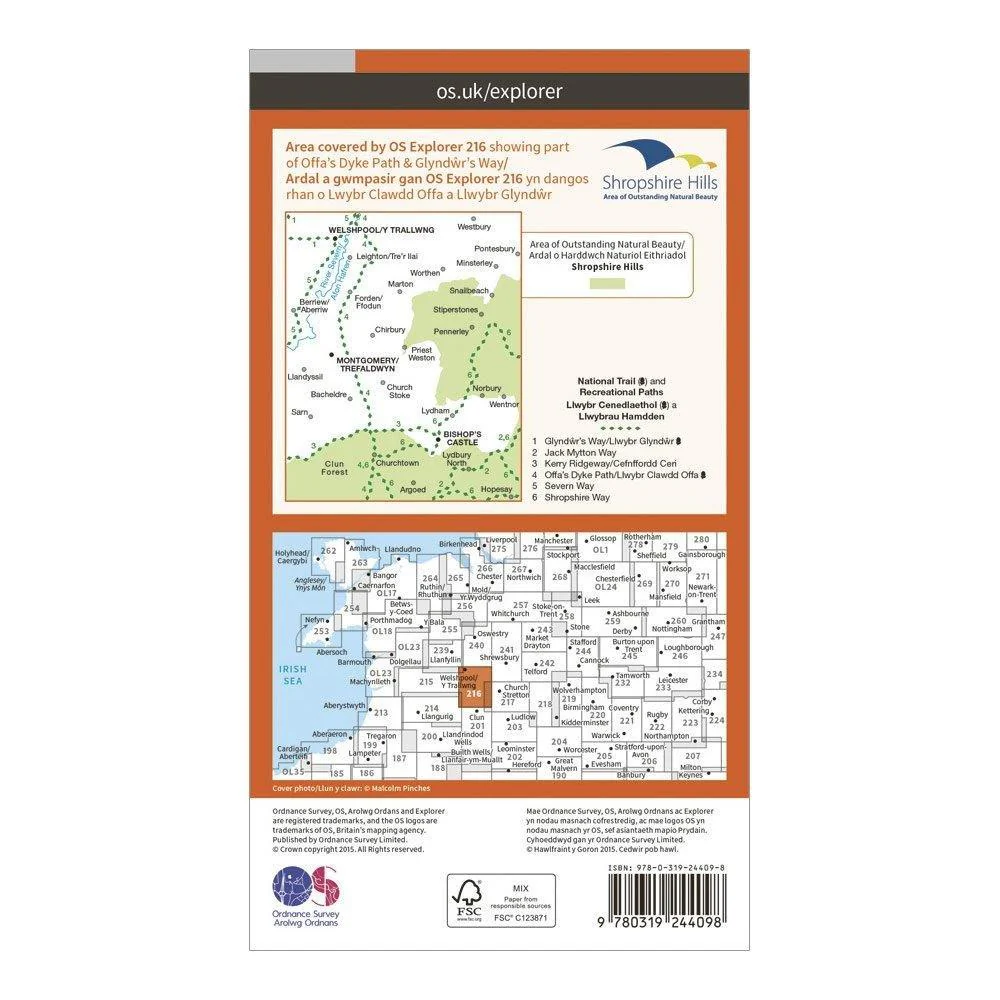 Explorer 216 Welshpool & Montegomery Map With Digital Version - Image 2