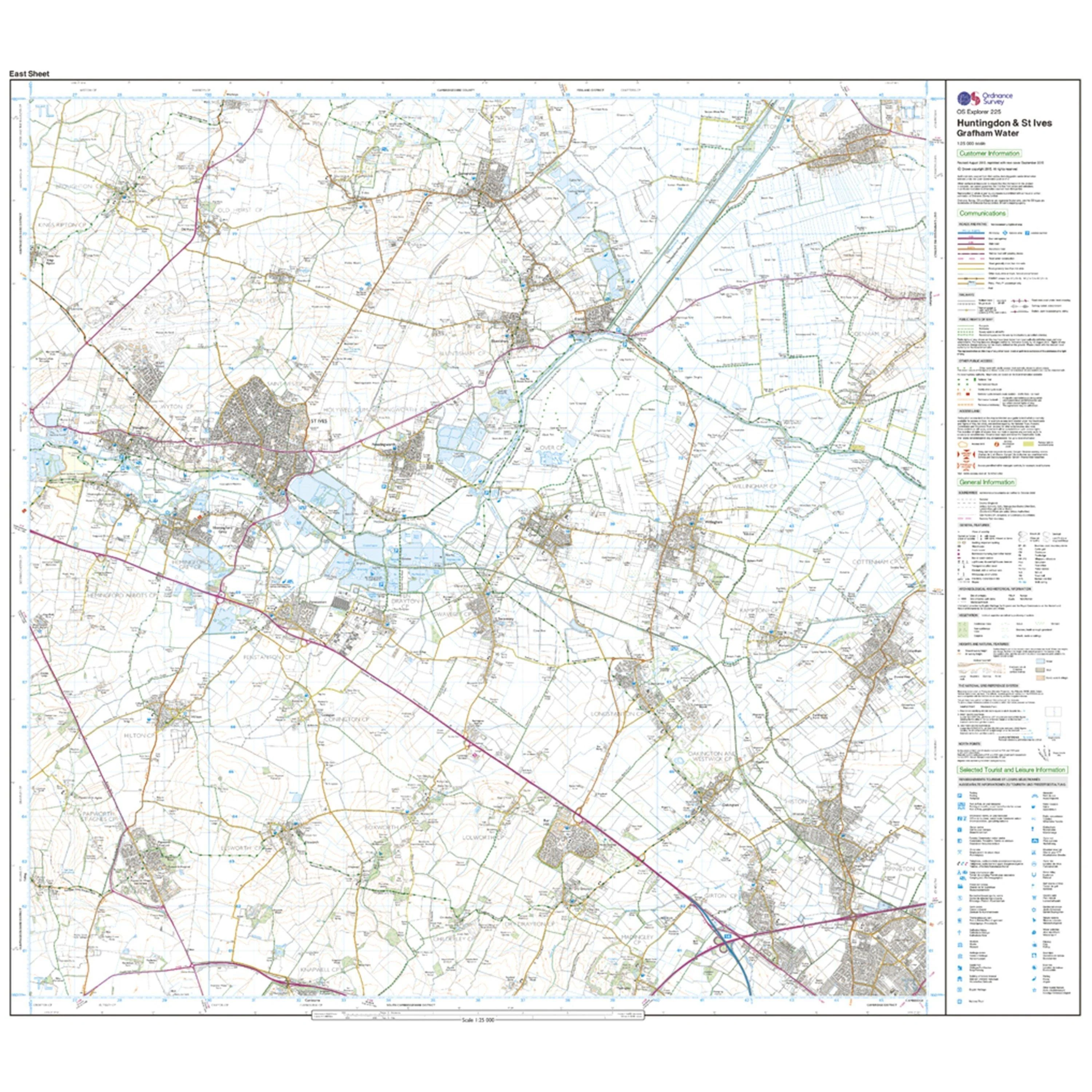 Explorer 225 Huntingdon St Ives Grafham Water Map With Digital Version - Image 3