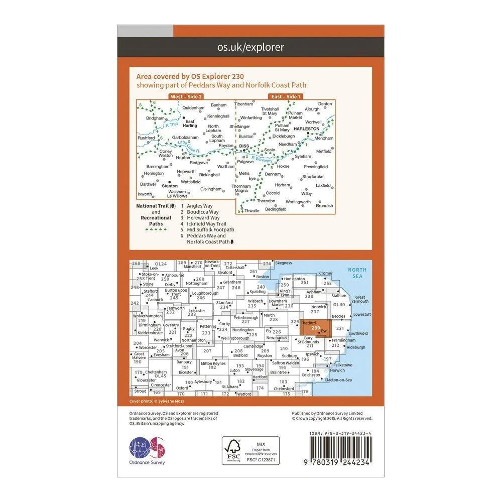 Explorer 230 Diss & Harleston Map With Digital Version - Image 2