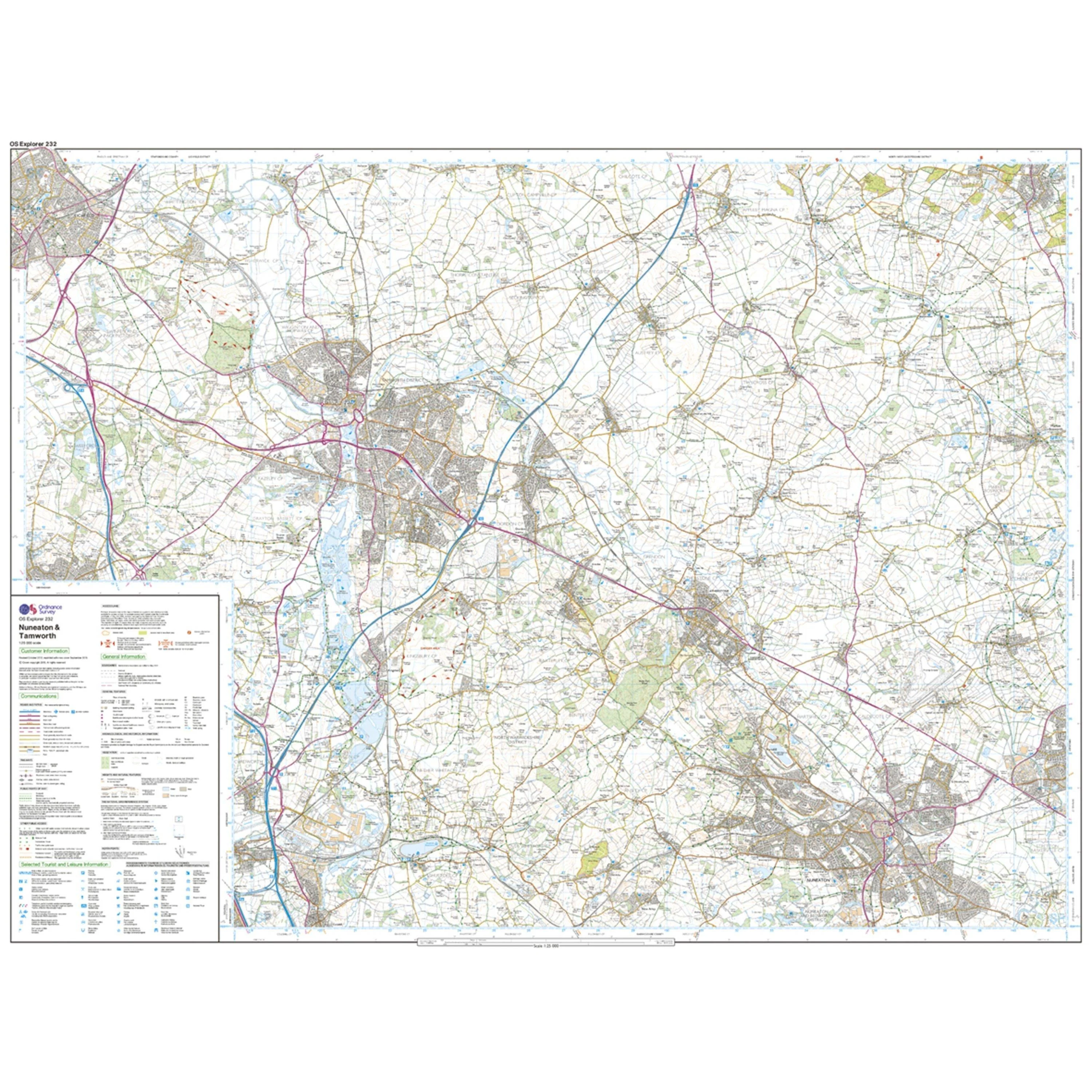 Explorer 232 Nuneaton  Tamworth Map With Digital Version - Image 3