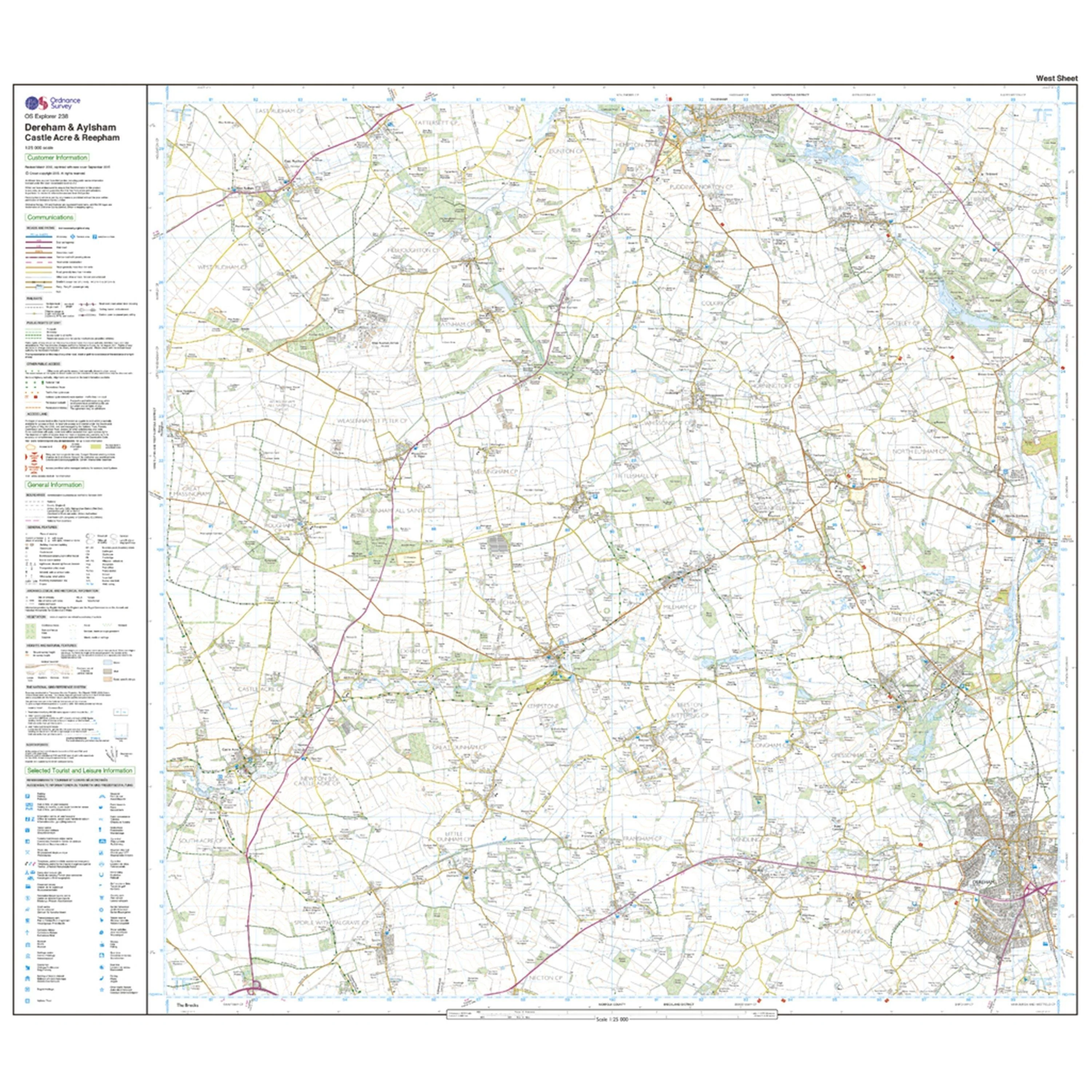 Explorer 238 East Dereham Aylsham Map With Digital Version - Image 4