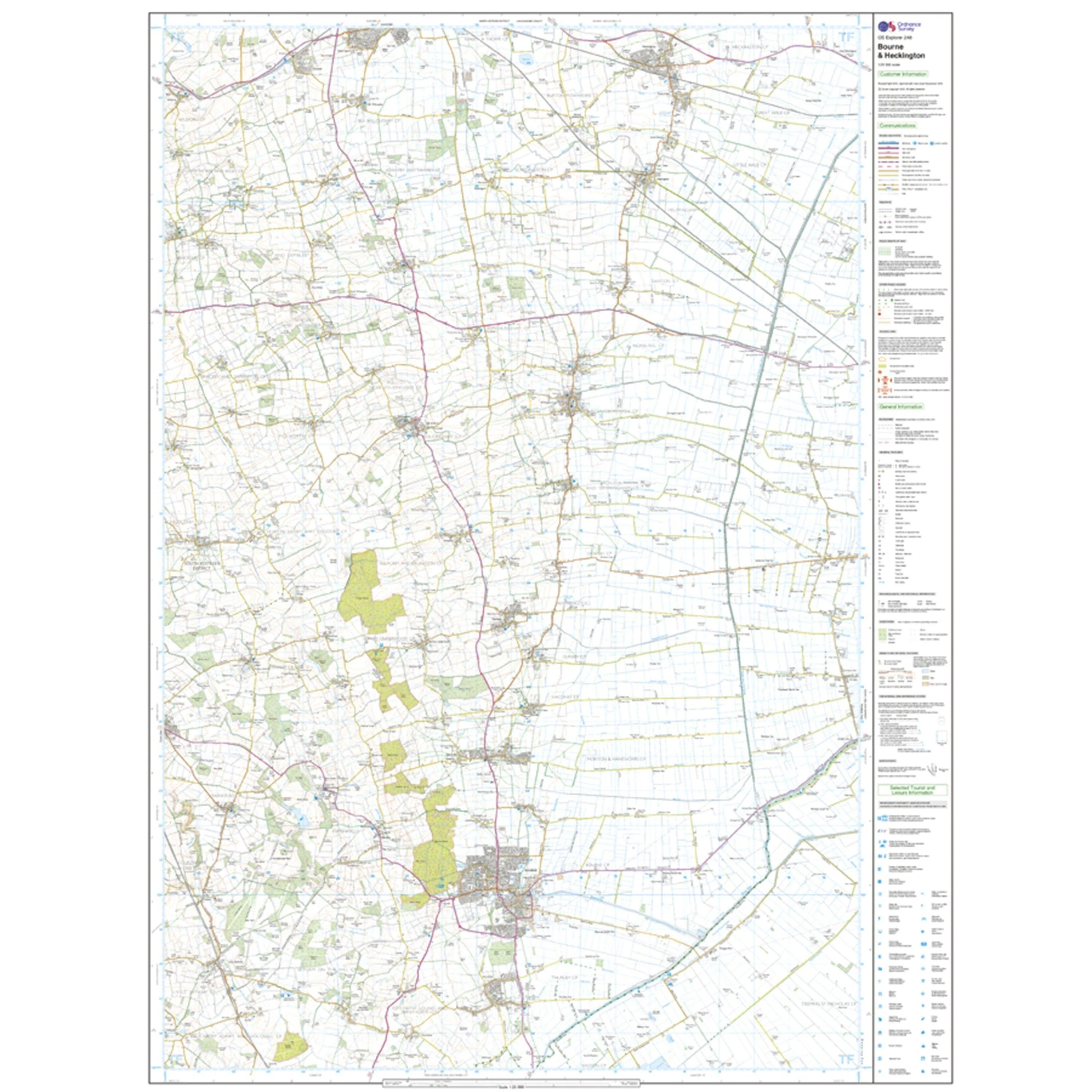Explorer 248 Bourne & Heckington Map With Digital Version - Image 3