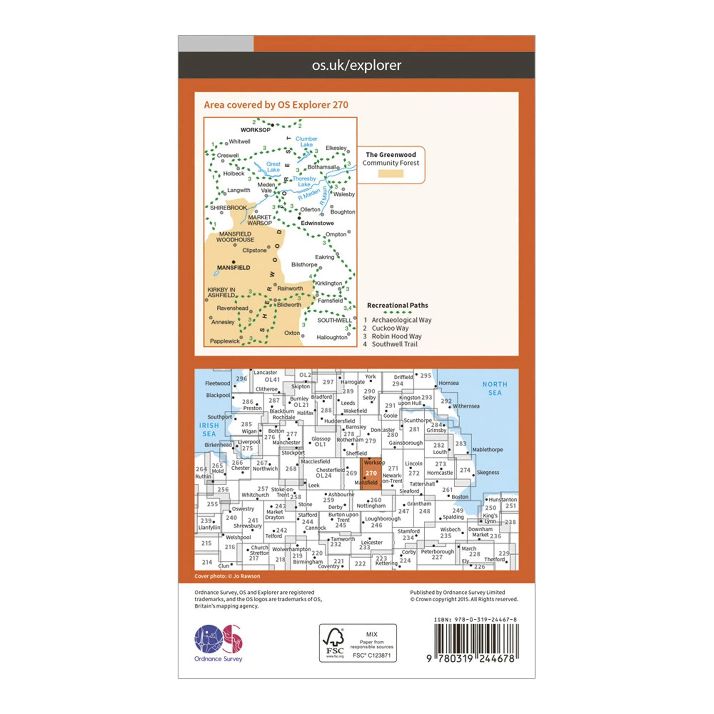 Explorer 270 Sherwood Forest Map With Digital Version - Image 2