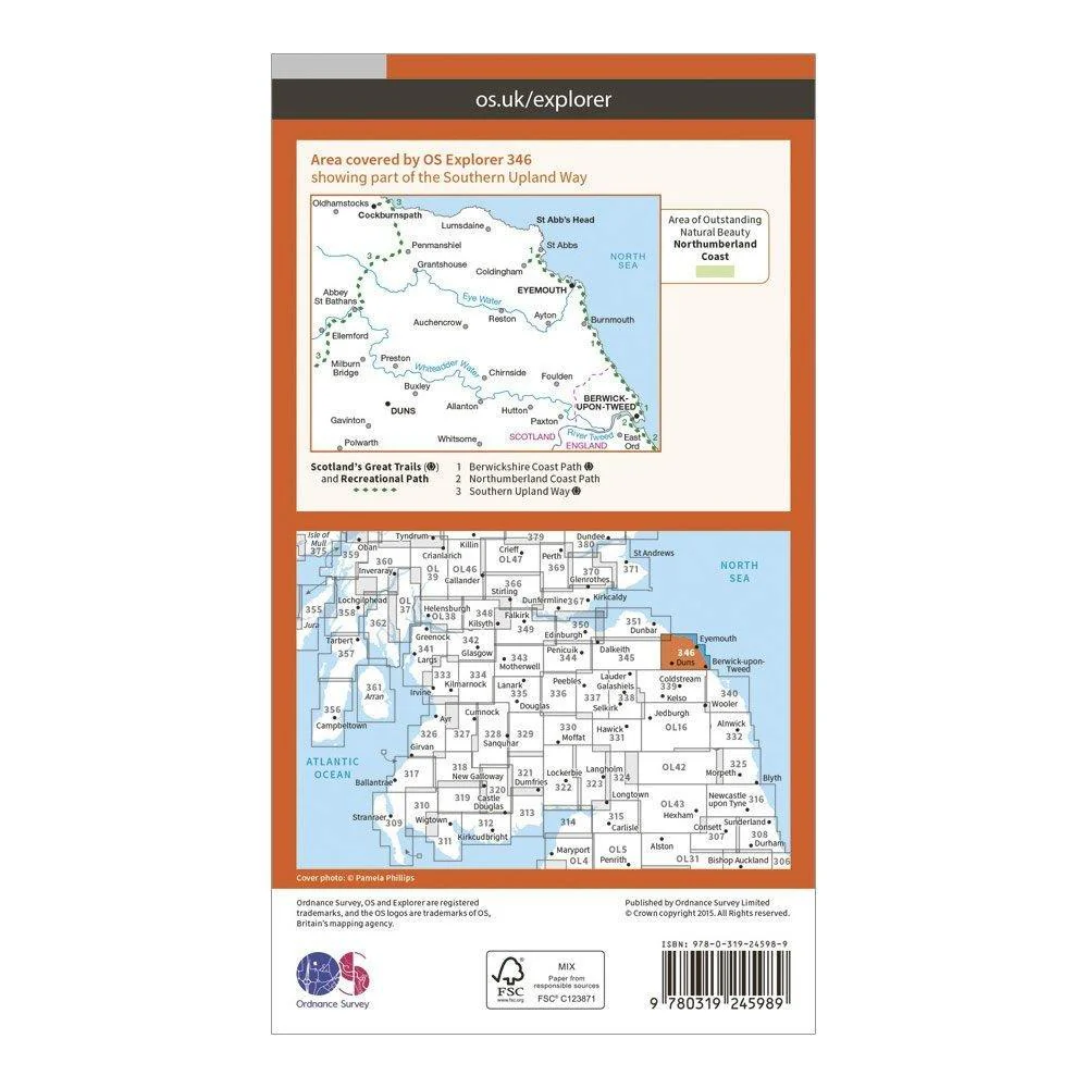 Explorer 346 Berwick-upon-Tweed Map With Digital Version - Image 2