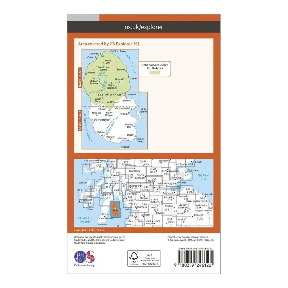 Explorer 361 Isle of Arran Map With Digital Version - Image 2