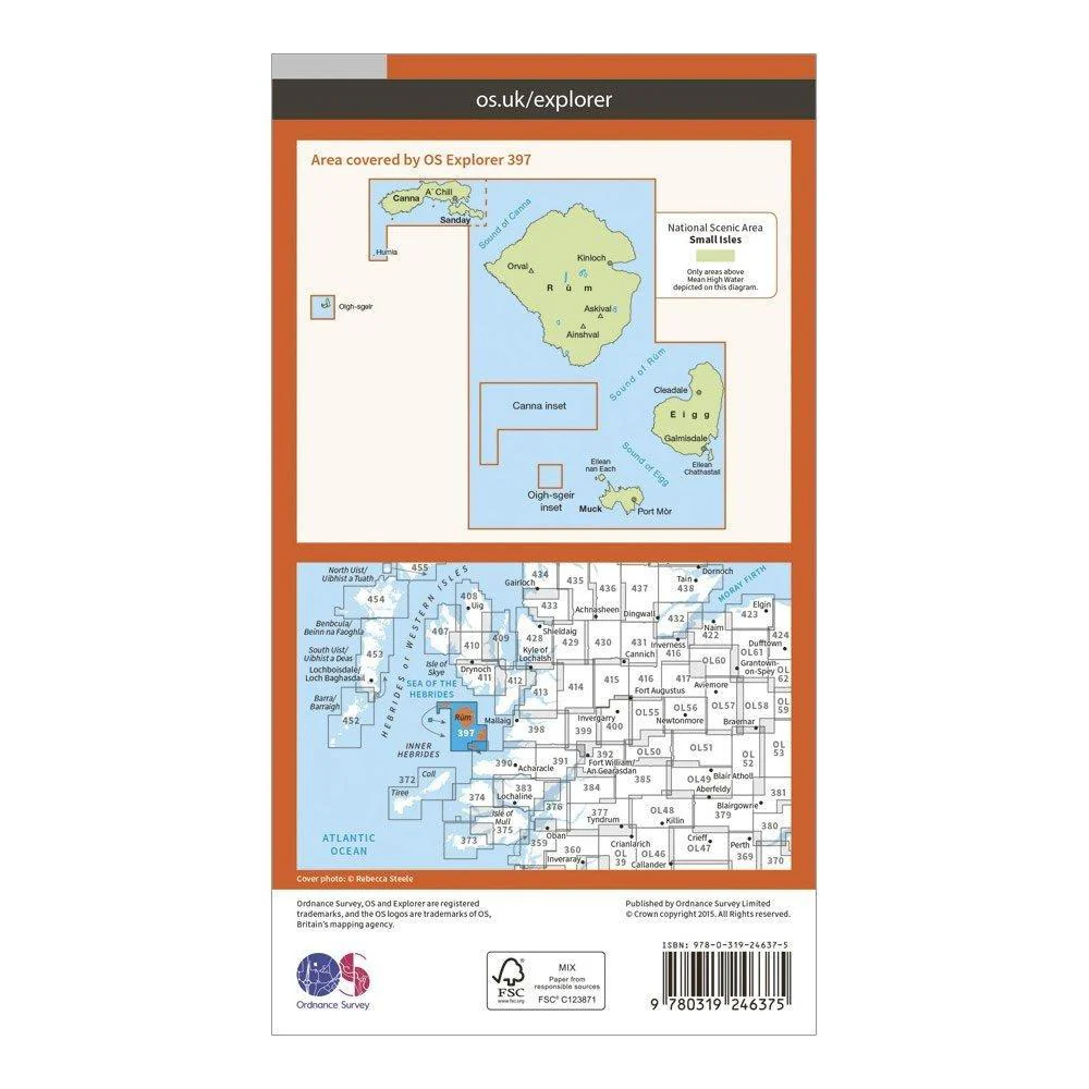 Explorer 397 Rum Eigg Muck Canna  Sanday Map With Digital Version - Image 2