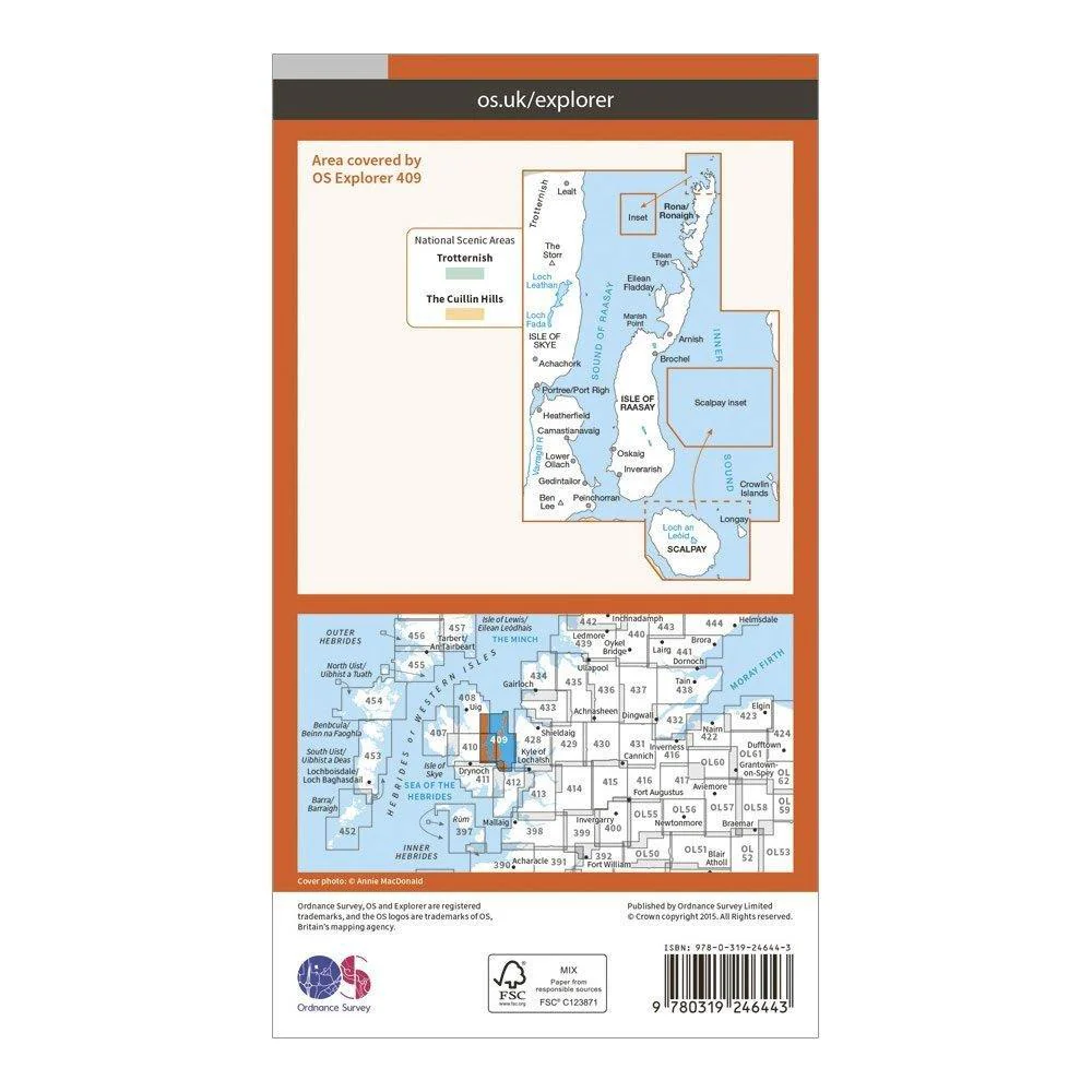 Explorer 409 Raasay Rona & Scalpa Map With Digital Version - Image 2