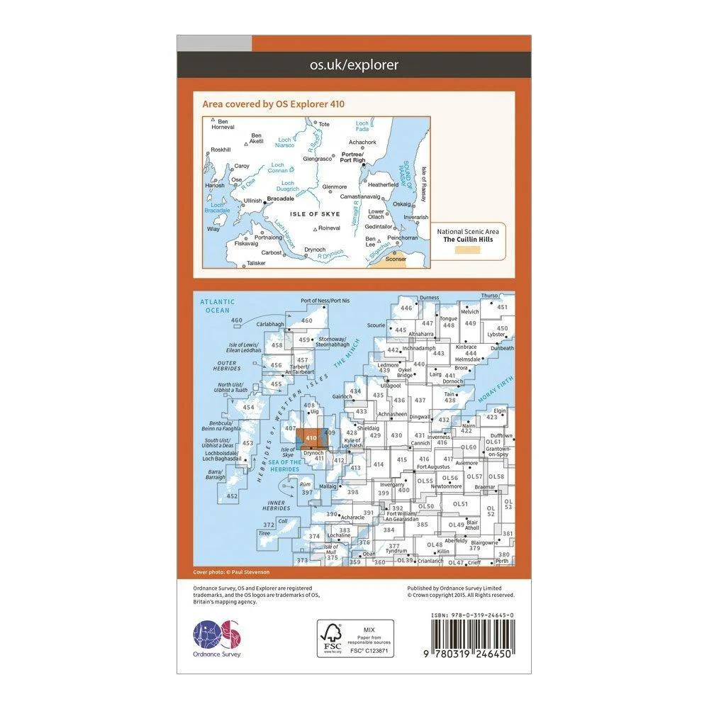 Explorer 410 Skye - Portree & Bracadale Map With Digital Version - Image 2