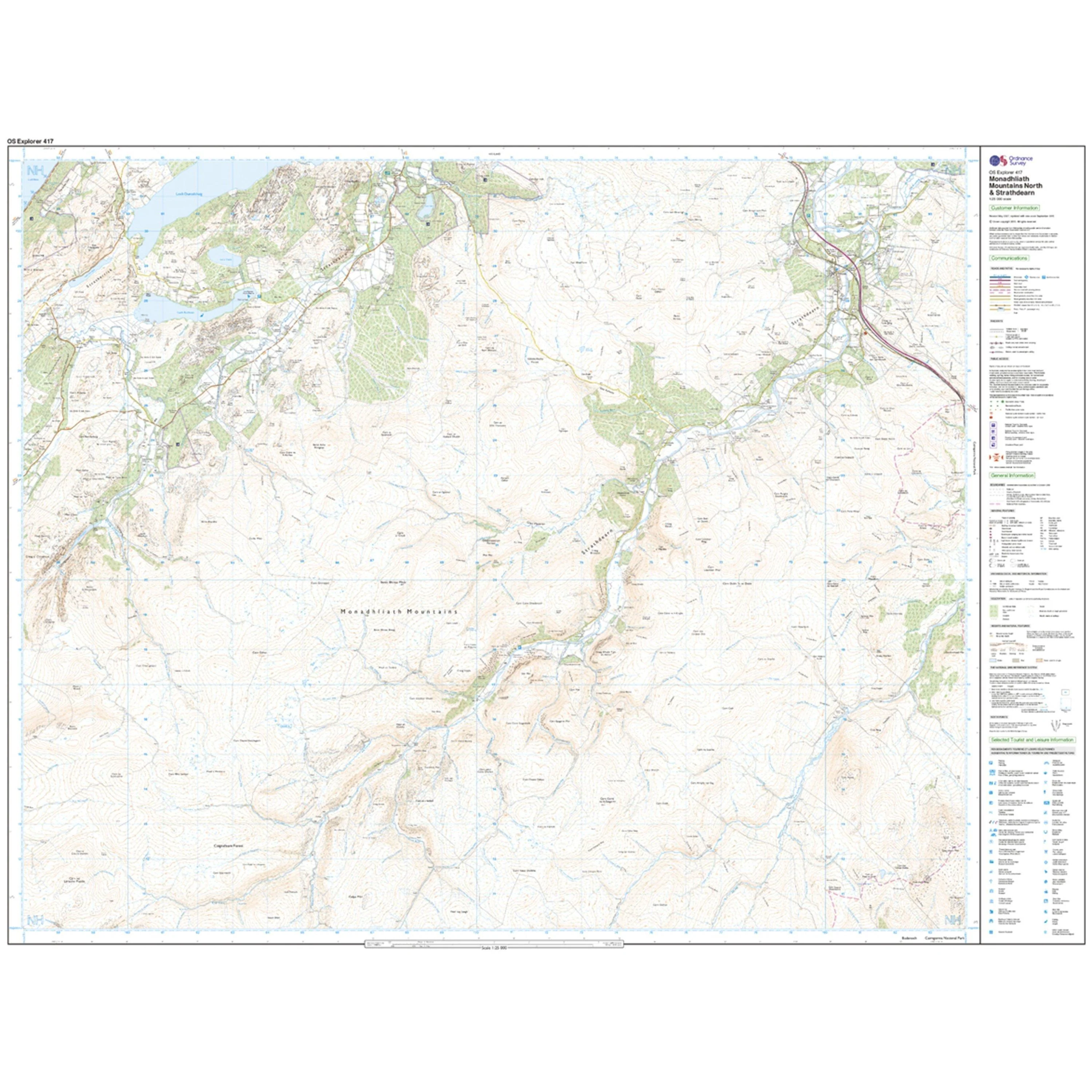 Explorer 417 Monadhliath Mountains North Strathdearn Map With Digital Version - Image 3