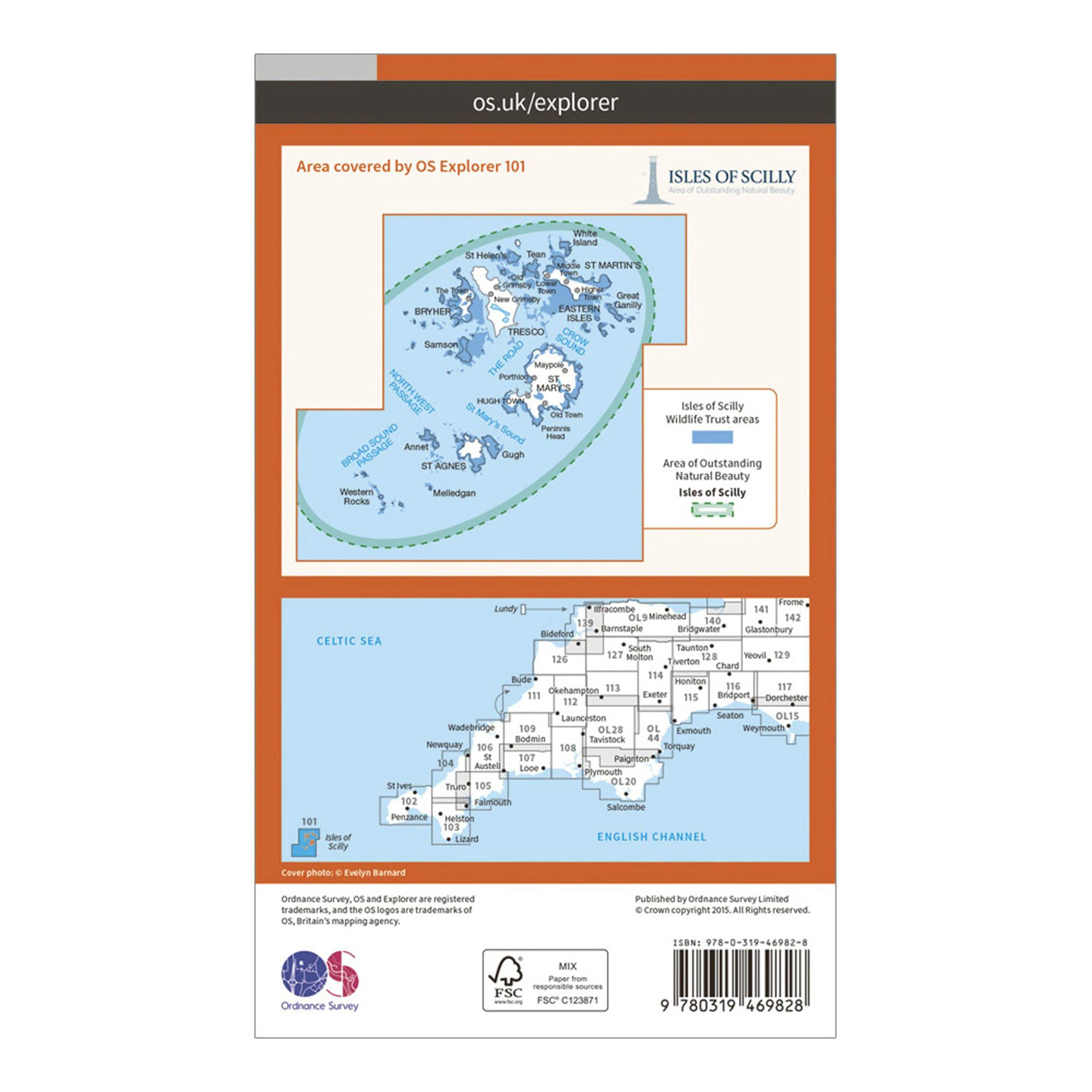 Explorer Active 101 Isles of Scilly Map With Digital Version - Image 2