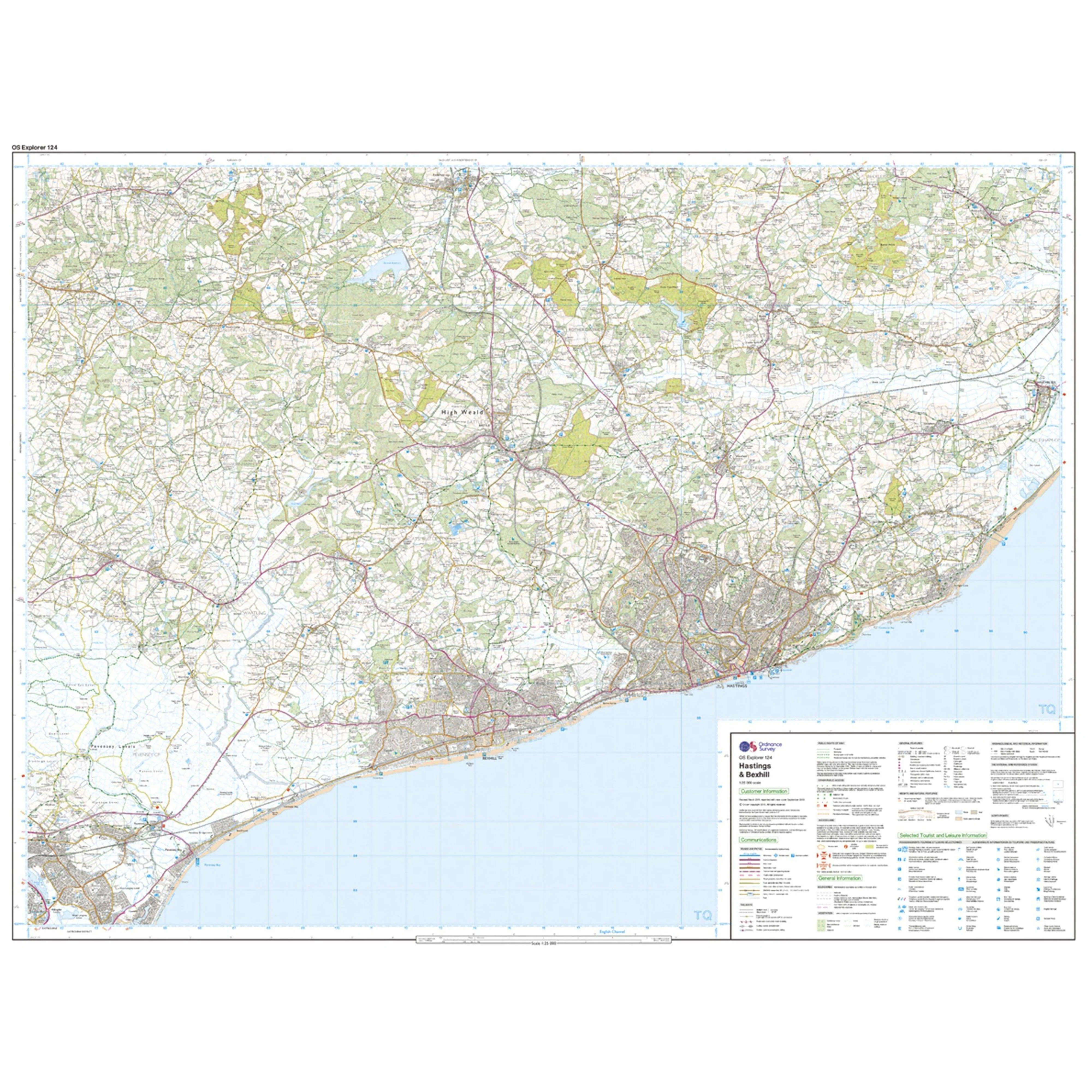 Explorer Active 124 Hastings & Bexhill Map With Digital Version - Image 3