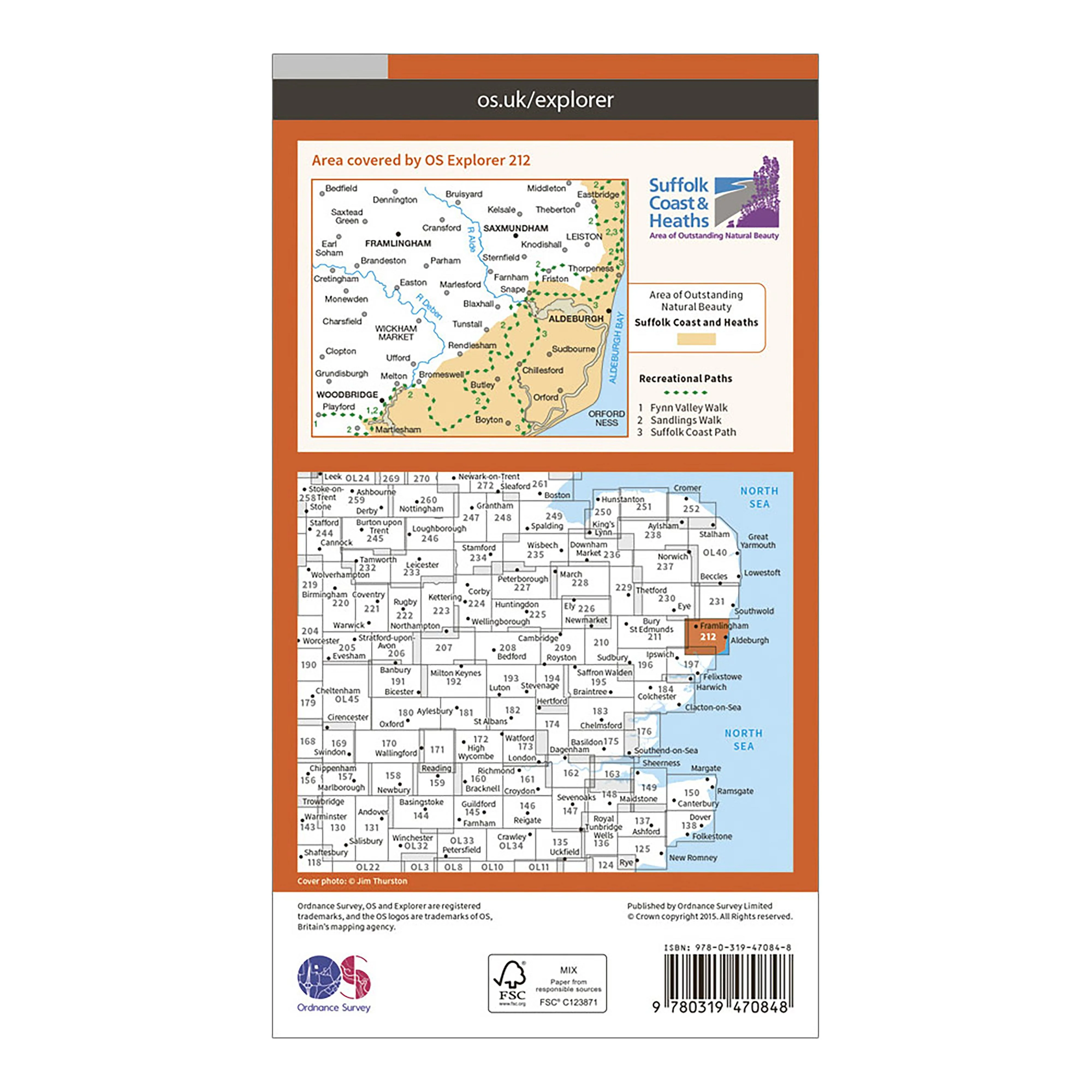 Explorer Active 212 Woodbridge & Saxmundham Map With Digital Version - Image 2