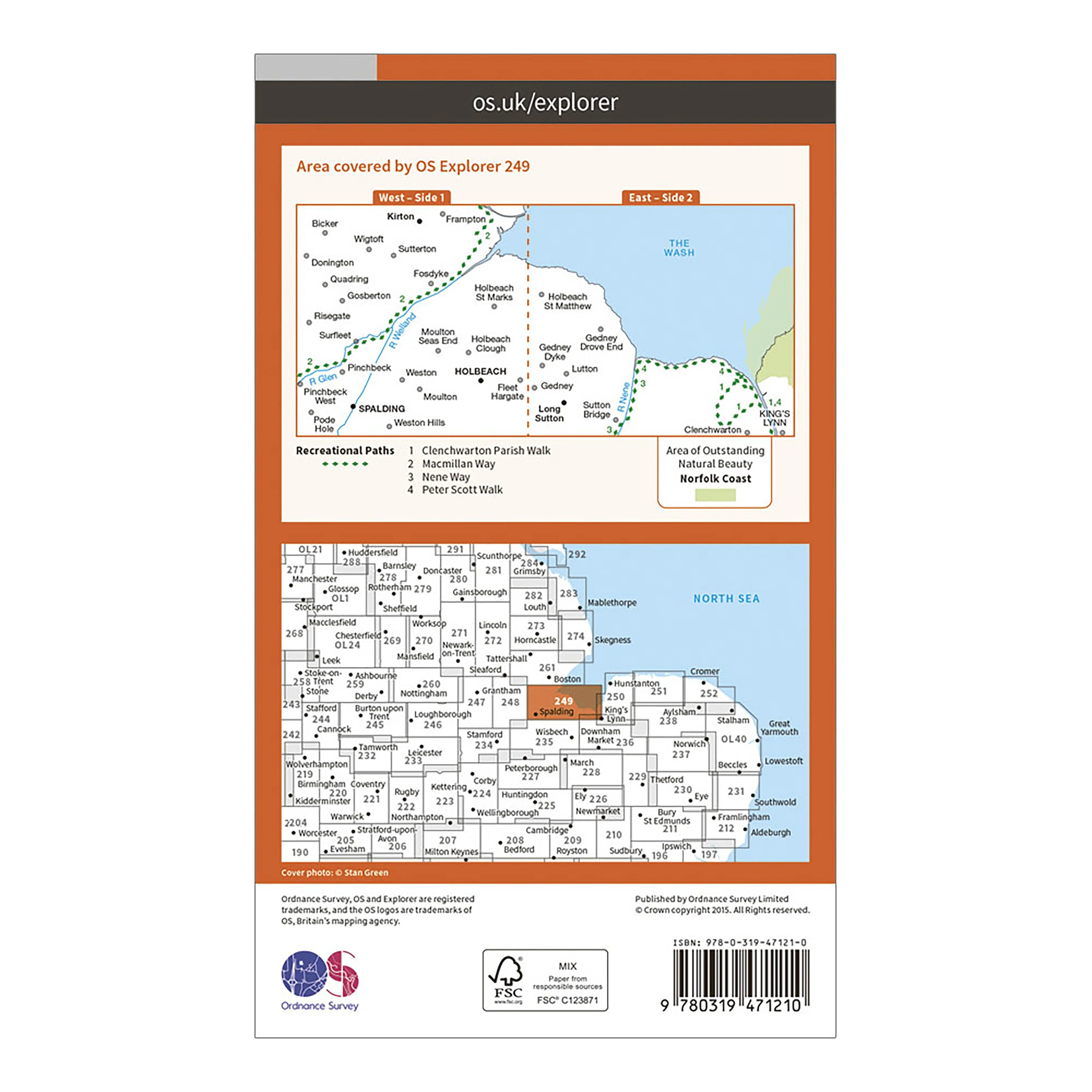 Explorer Active 249 Spalding & Holbeach Map With Digital Version - Image 2