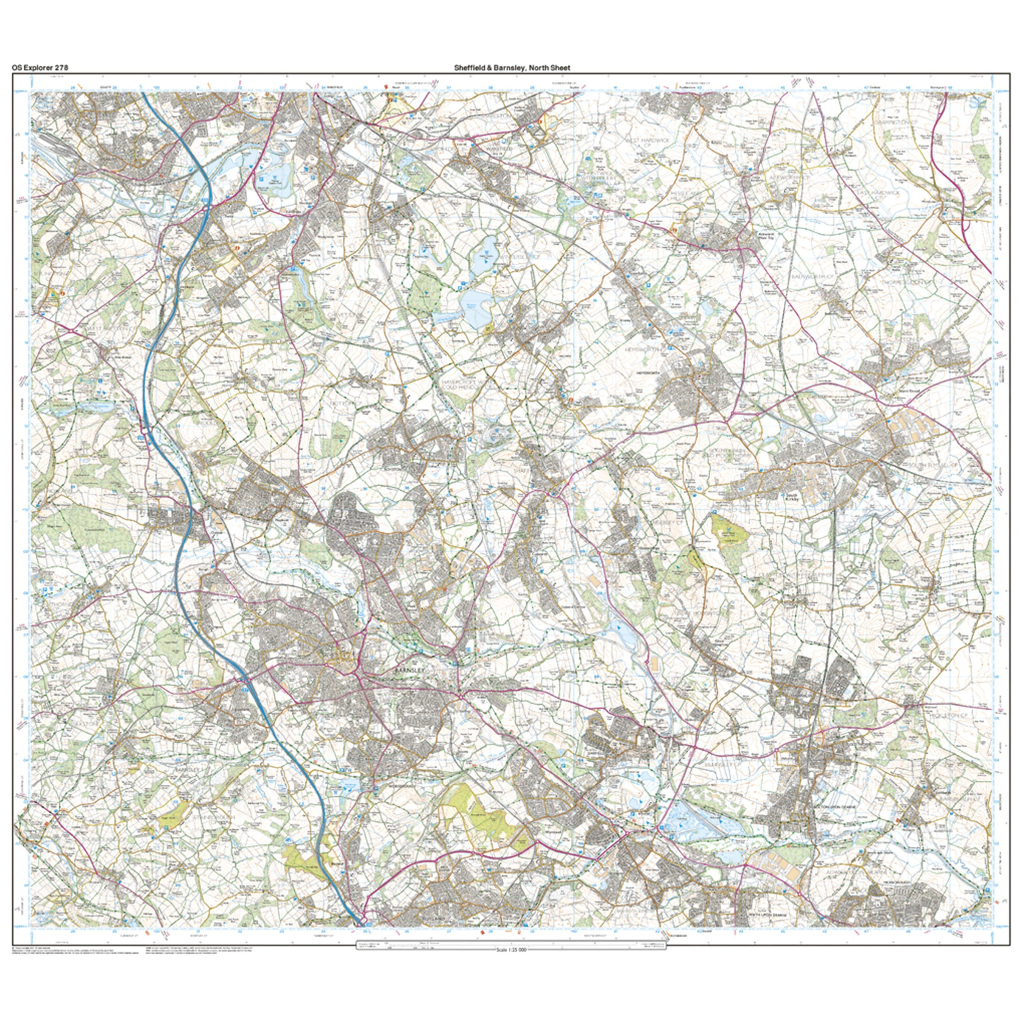 Explorer Active 278 Sheffield & Barnsley Map With Digital Version - Image 3