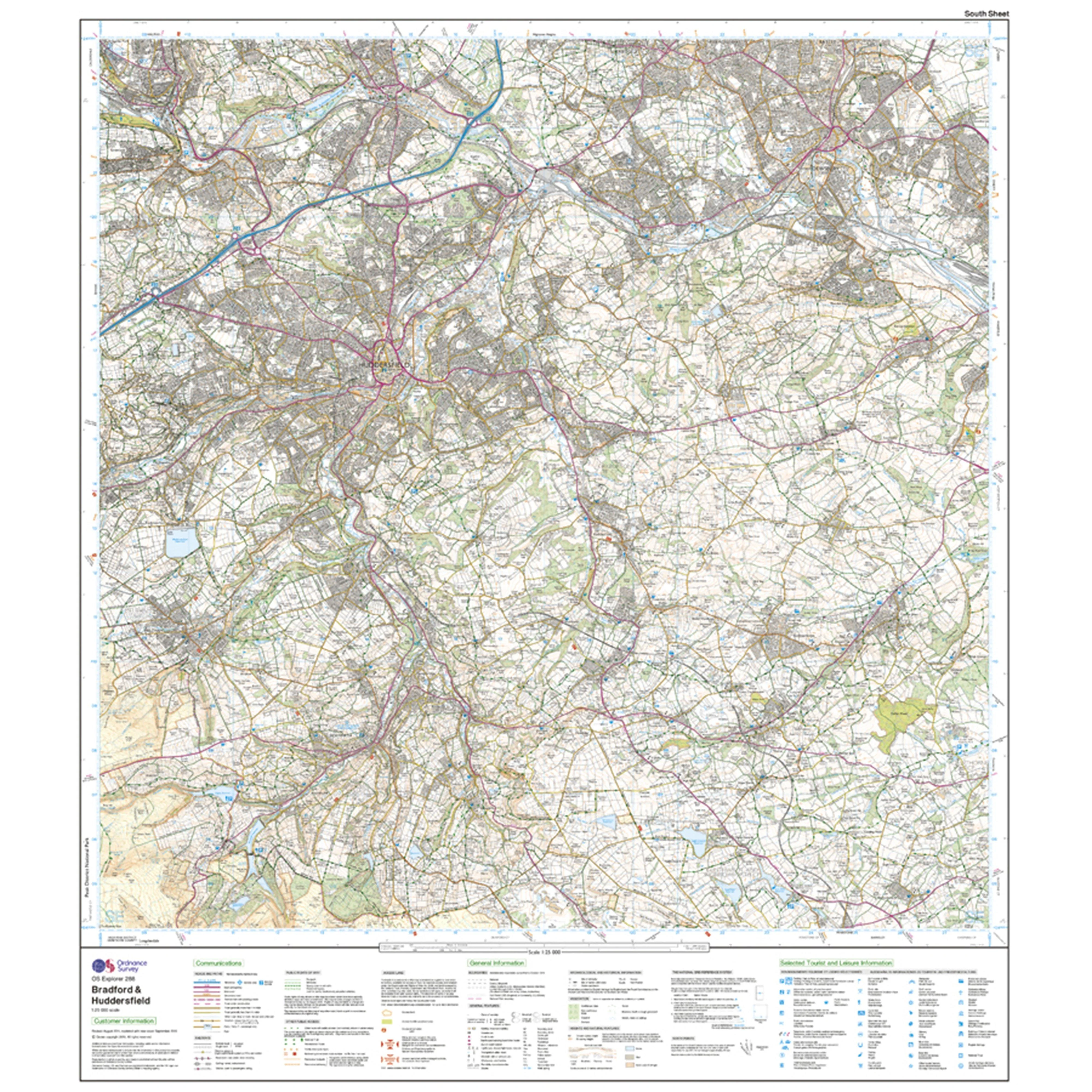 Explorer Active 288 Bradford & Huddersfield Map With Digital Version - Image 4