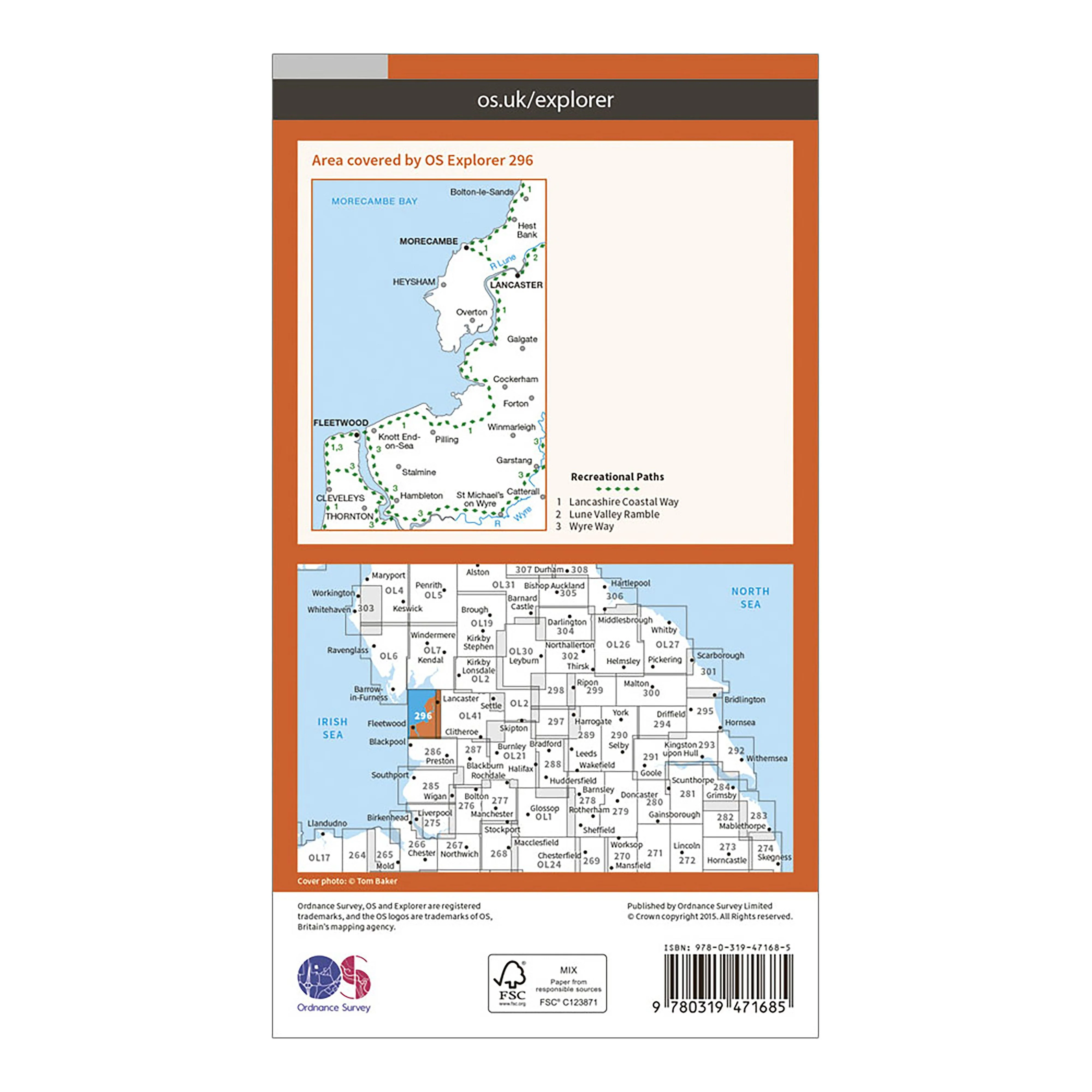 Explorer Active 296 Lancaster, Morecambe & Fleetwood Map With Digital Version - Image 2
