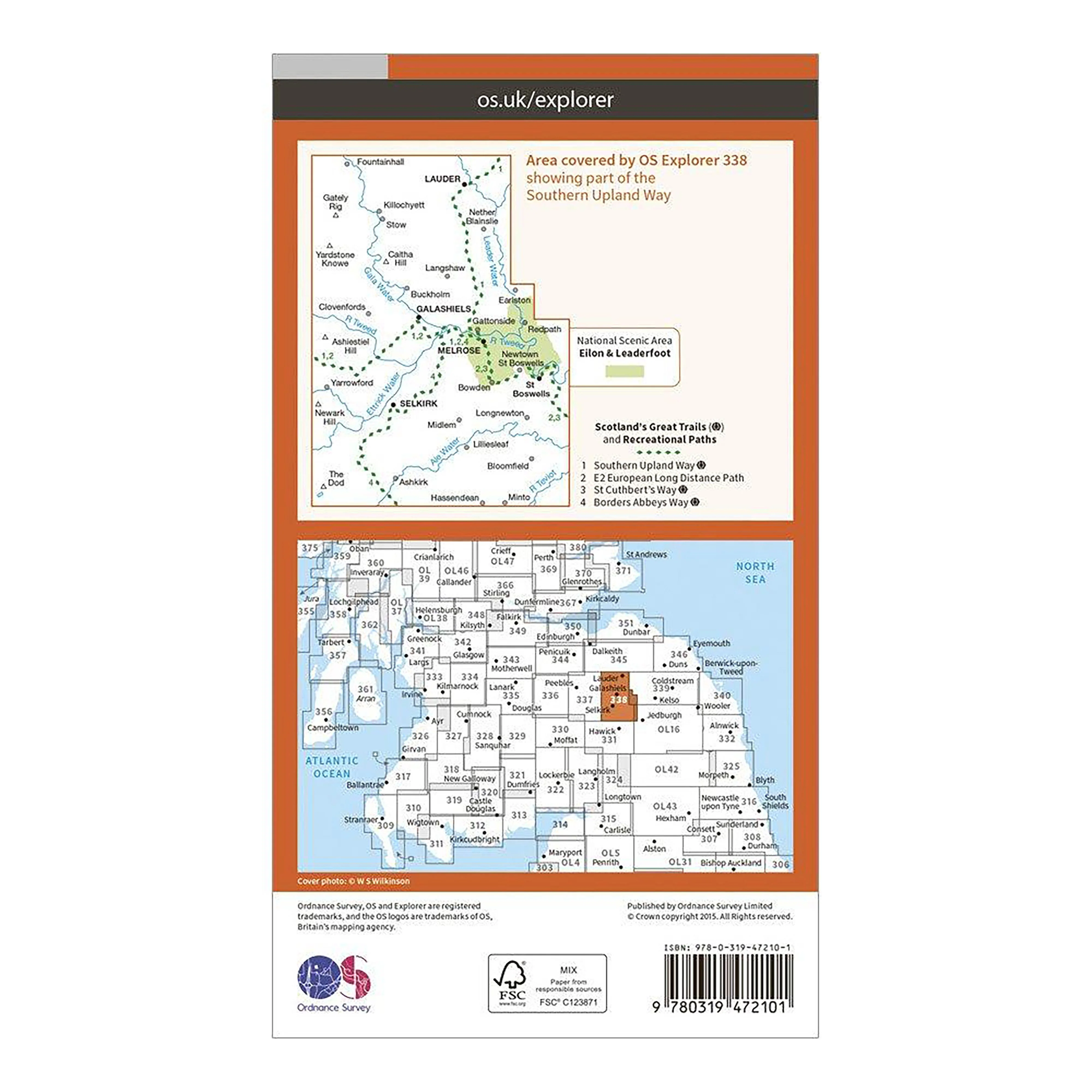 Explorer Active 338 Galashiels, Selkirk & Melrose Map With Digital Version - Image 2