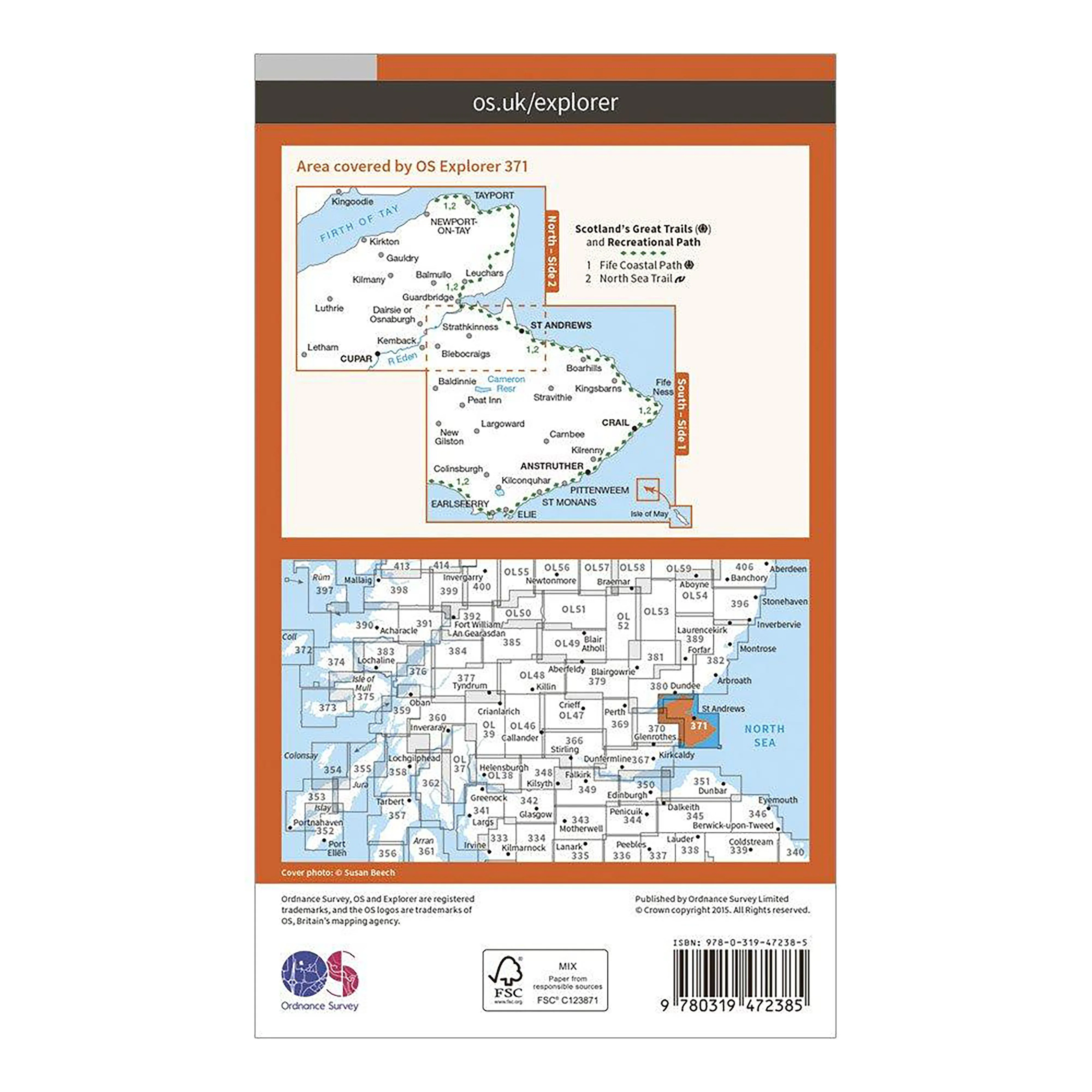 Explorer Active 371 St Andrews & East Fife Map With Digital Version - Image 2