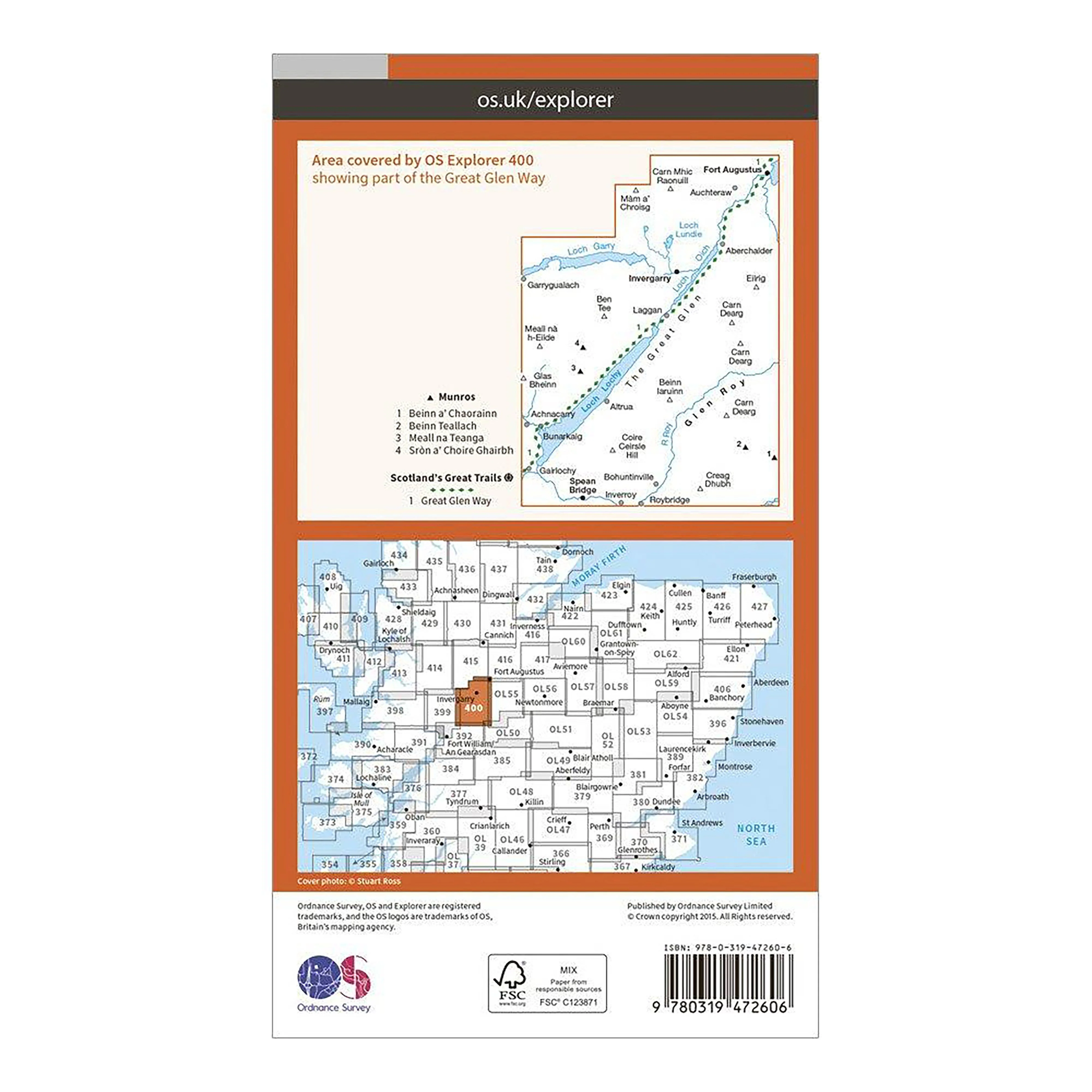 Explorer Active 400 Loch Lochy & Glen Roy Map With Digital Version - Image 2