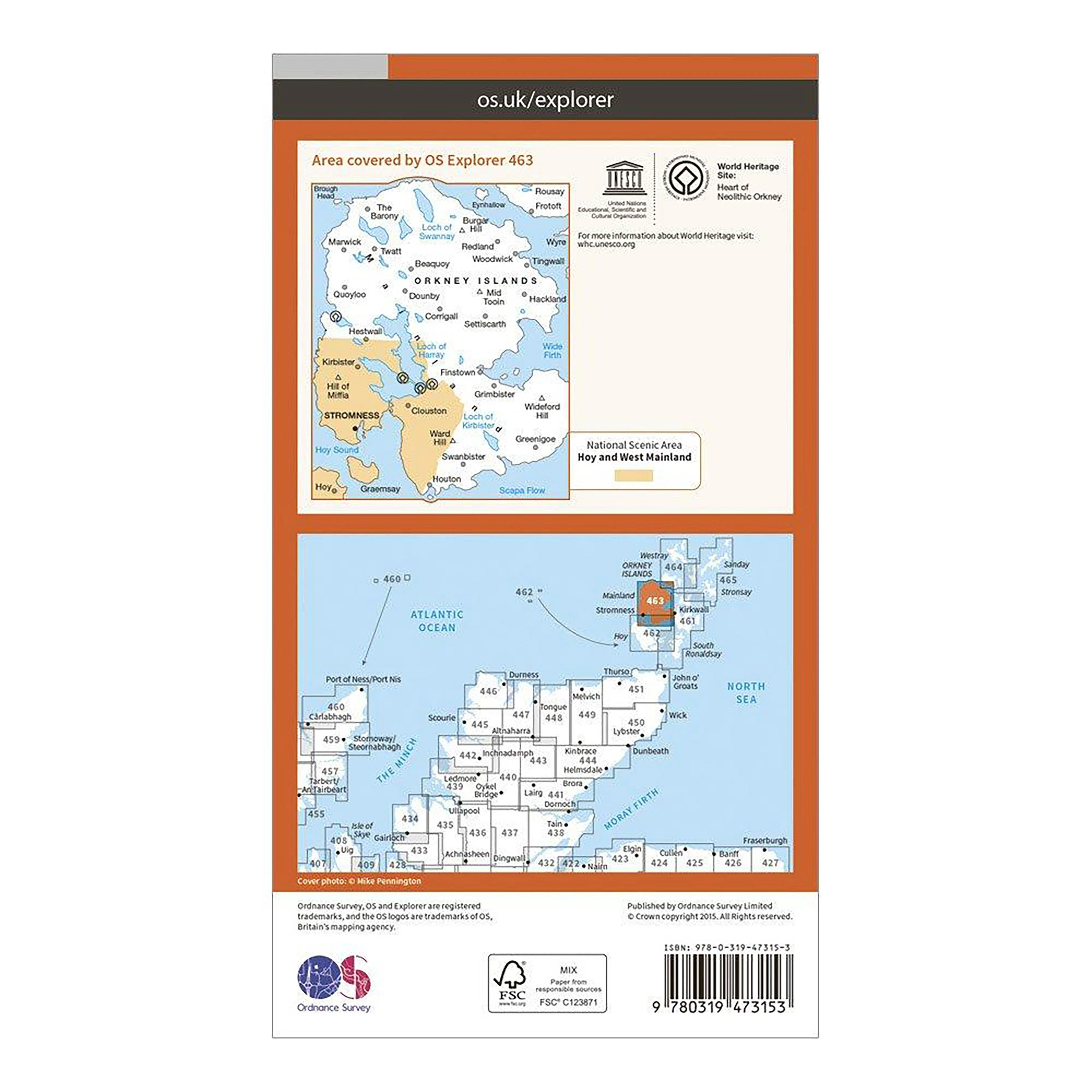 Explorer Active 463 Orkney - West Mainland Map With Digital Version - Image 2