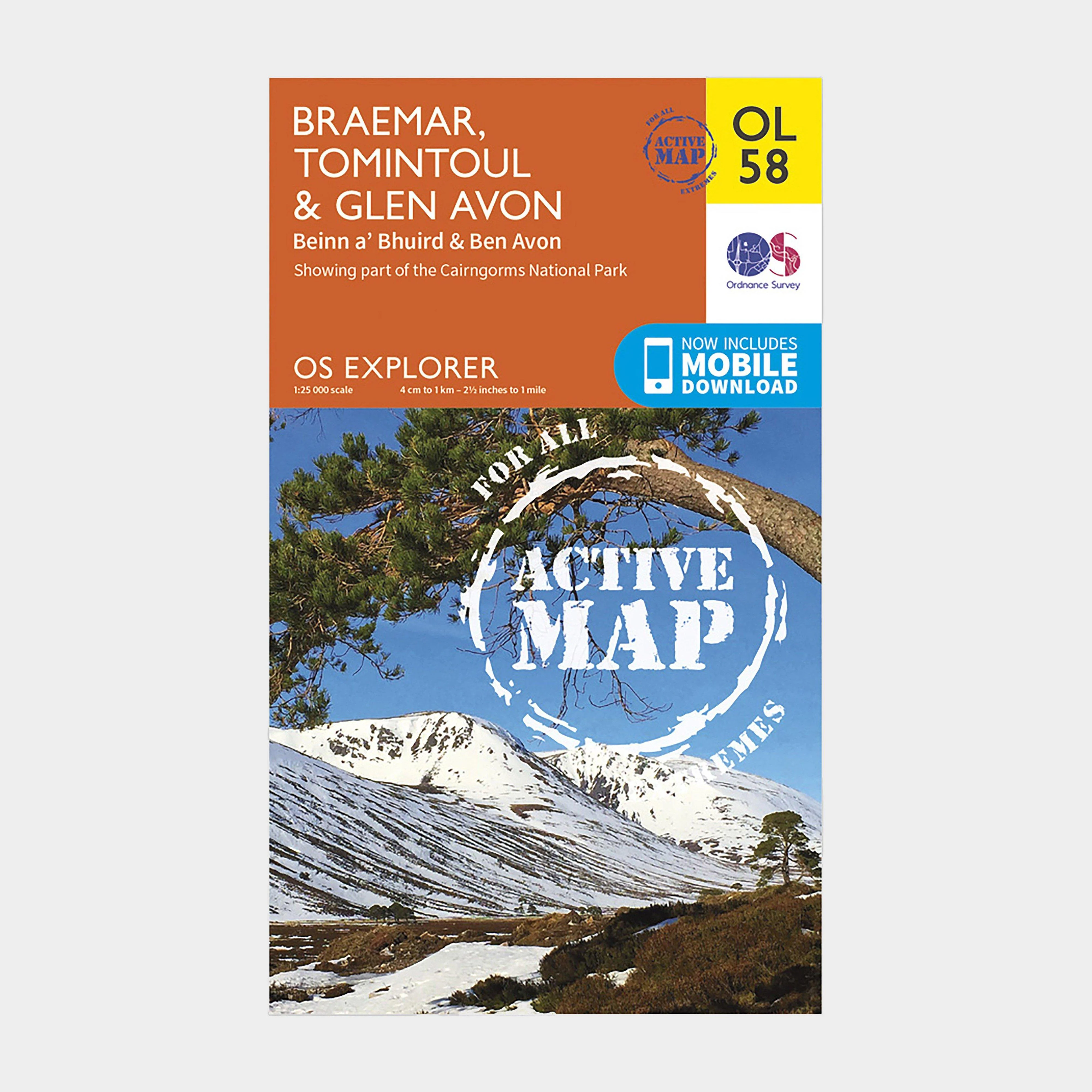 Explorer Active OL 58 Braemar, Tomintoul & Glen Avon Map