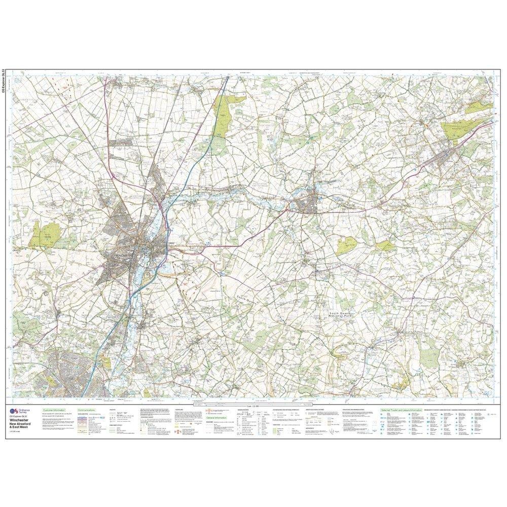 Explorer OL 32 Winchester New Alresford East Meon Map - Image 3
