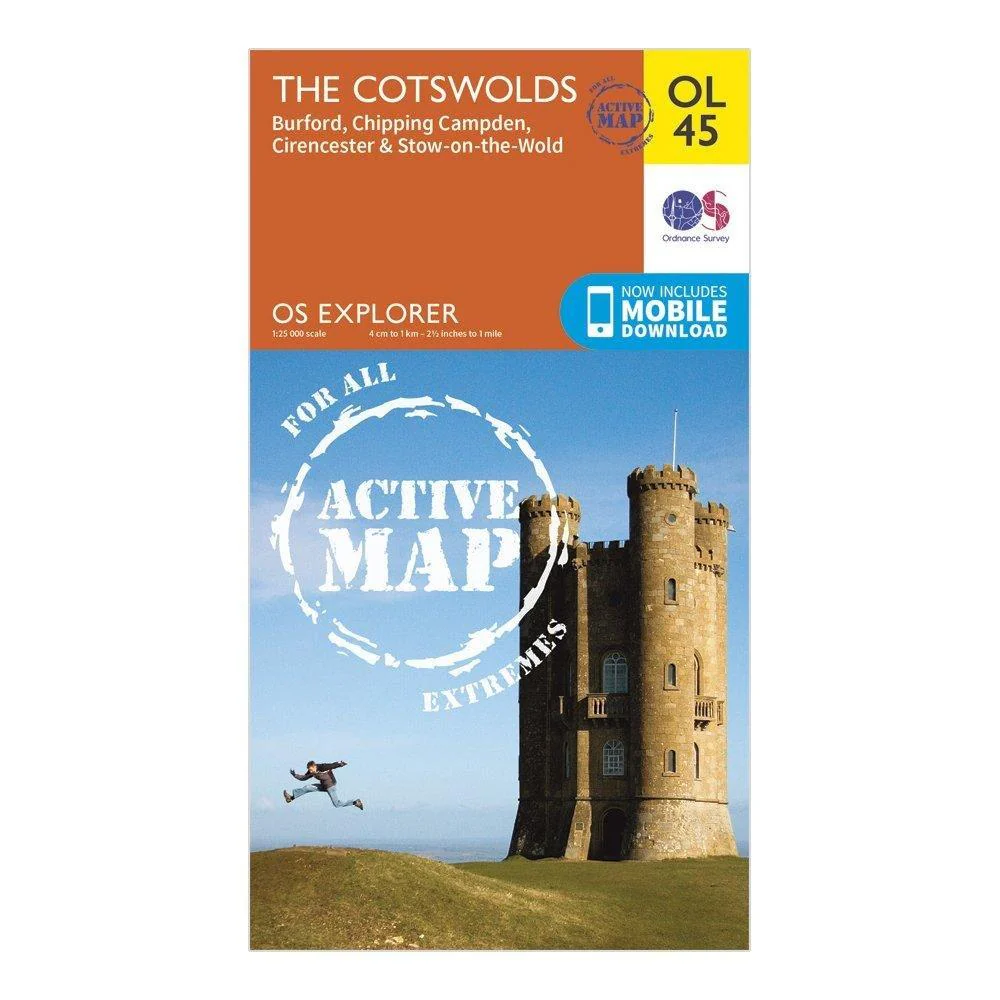 Explorer OL 45 Active D The Cotswolds Map