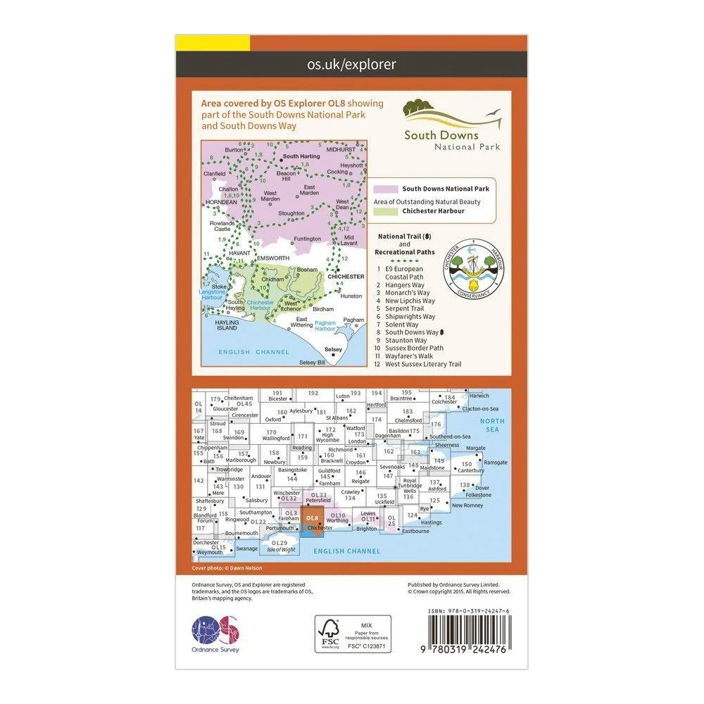 Explorer OL8 Chichester, South Harting & Selsey Map With Digital Version - Image 2