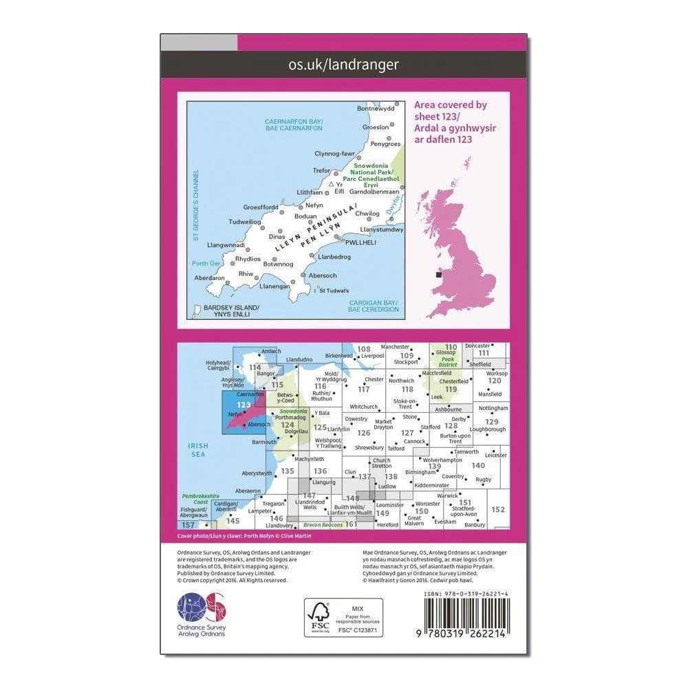 Landranger 123 Lleyn Peninsula Map With Digital Version - Image 2