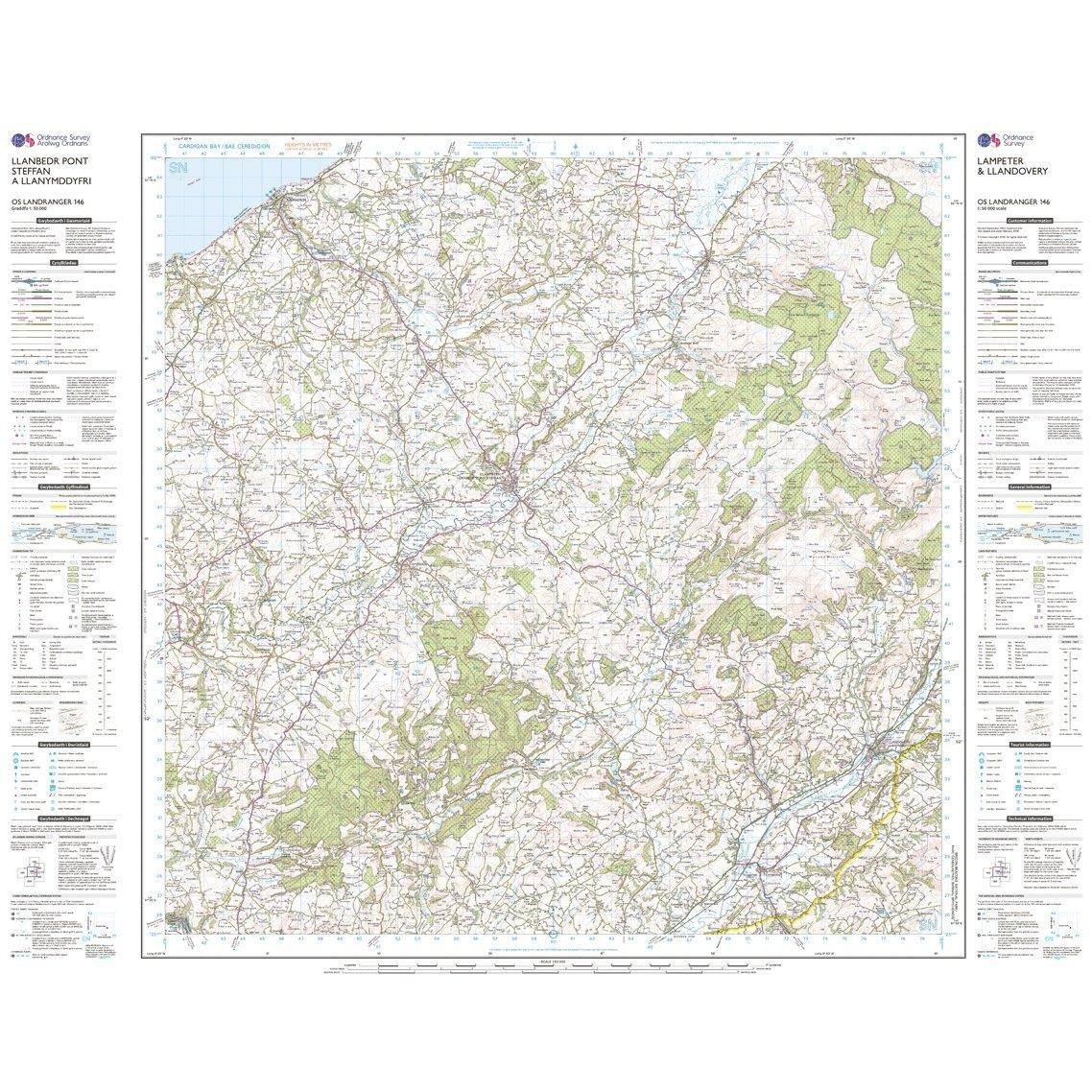 Landranger 146 Lampeter & Llandovery Map With Digital Version - Image 3