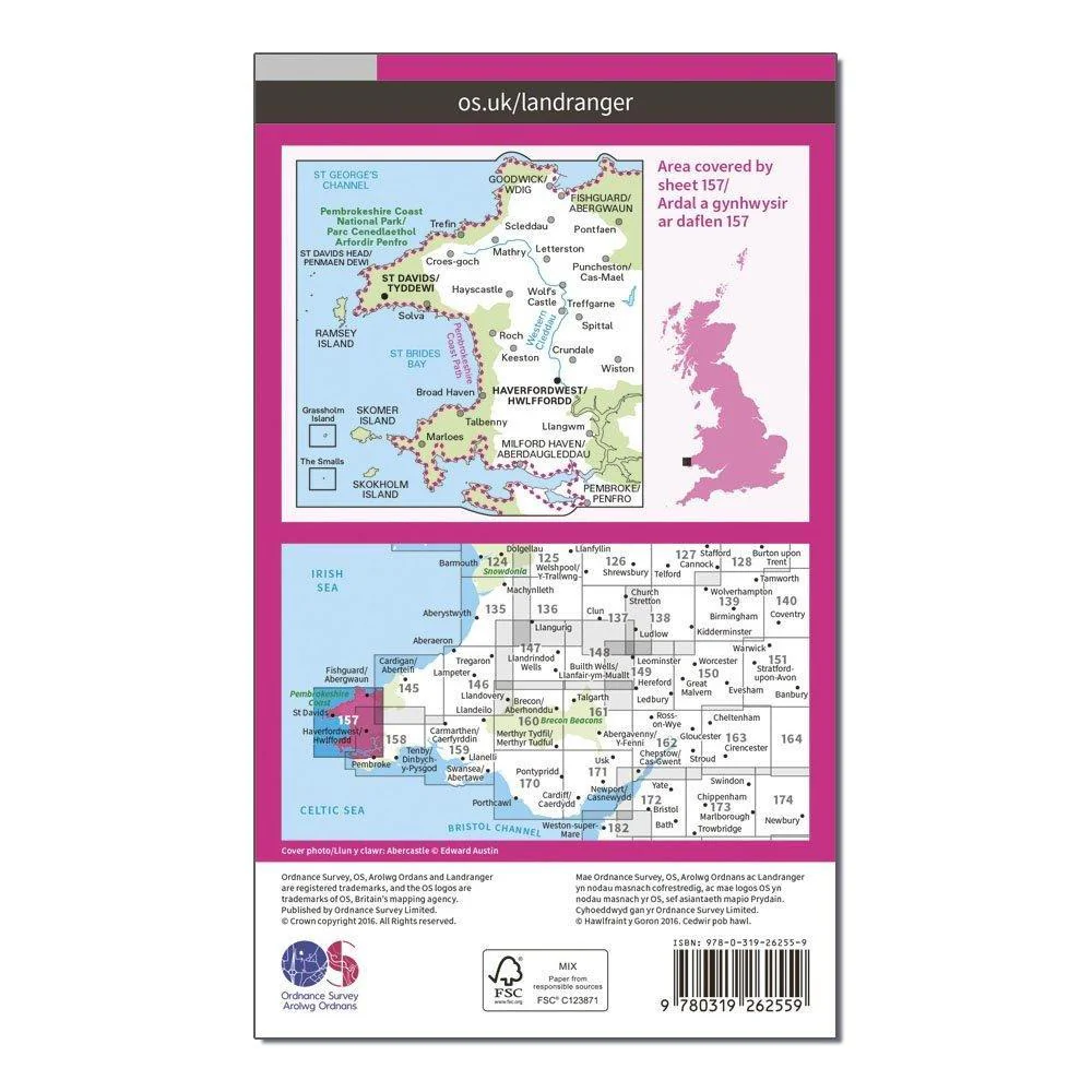 Landranger 157 St David's & Haverfordwest Map With Digital Version - Image 2