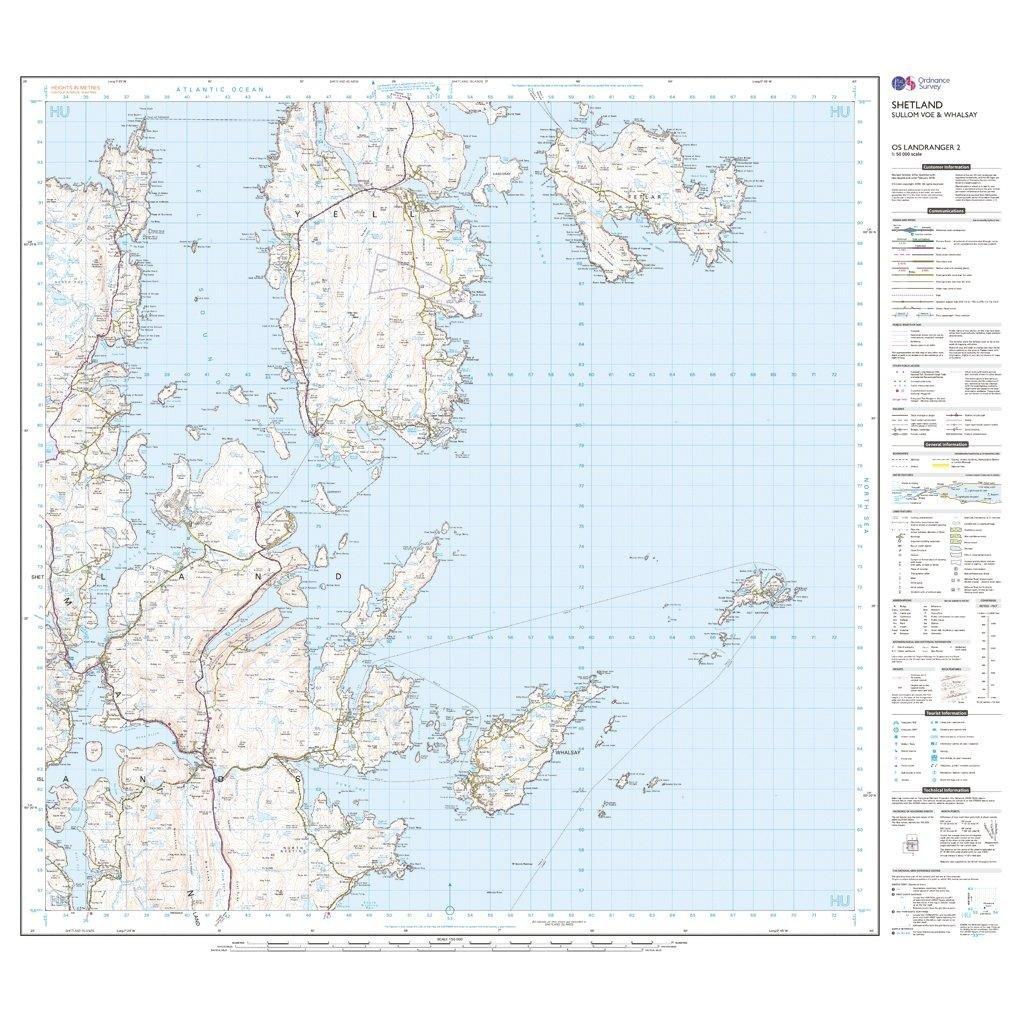 Landranger 2 Shetland Sullom Voe Whalsay Map With Digital Version - Image 3