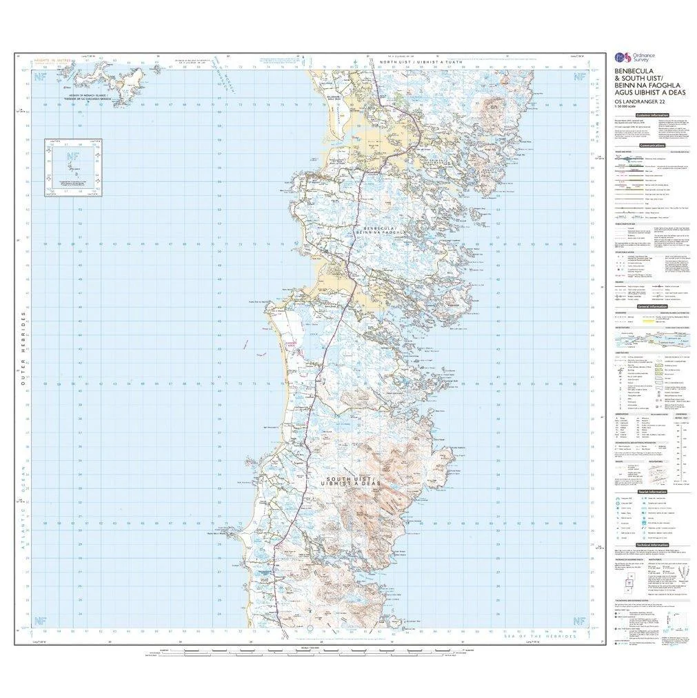 Landranger 22 Benbecula & South Uist Map With Digital Version - Image 3