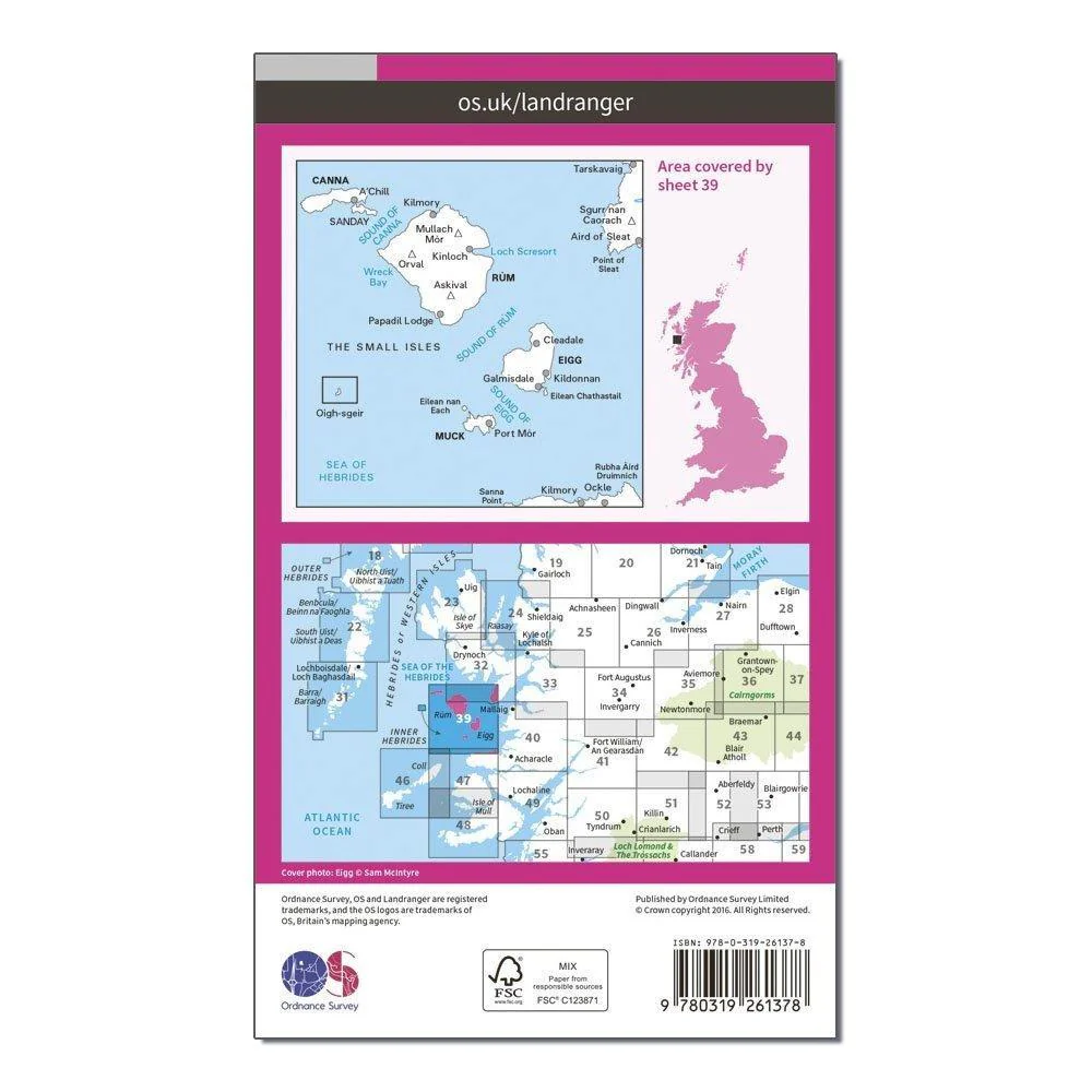 Landranger 39 Rum, Eigg & Muck Map With Digital Version - Image 2