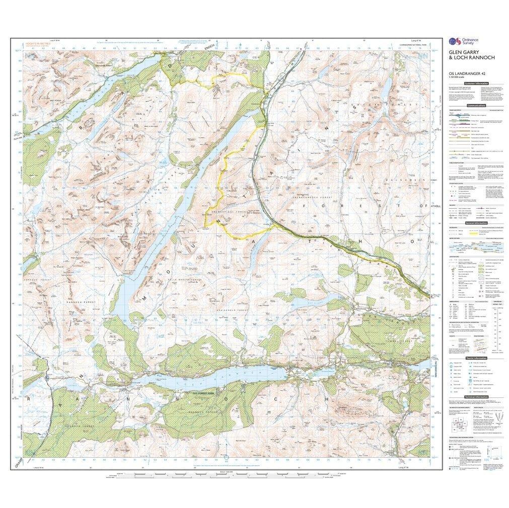 Landranger 42 Glen Garry  Loch Rannoch Map With Digital Version - Image 3