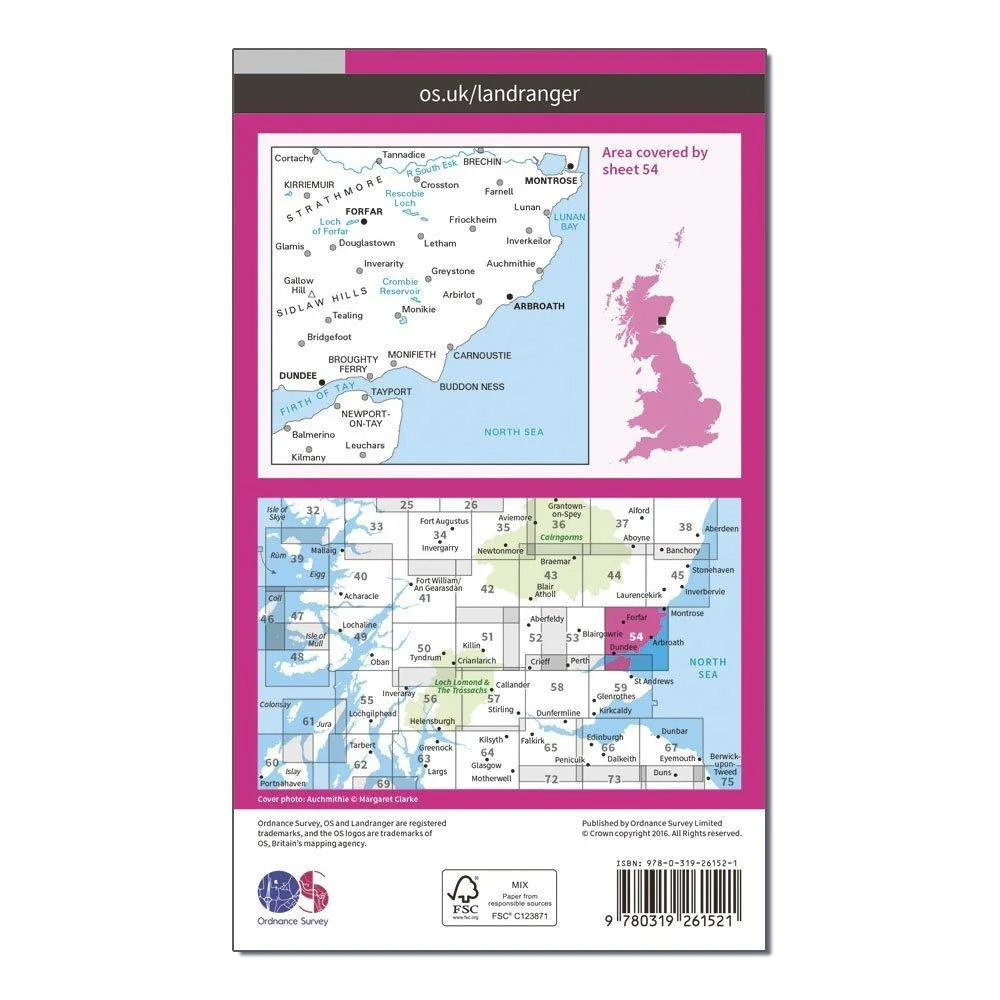 Landranger 54 Dundee Montrose Forfar Arbroath Map With Digital Version - Image 2