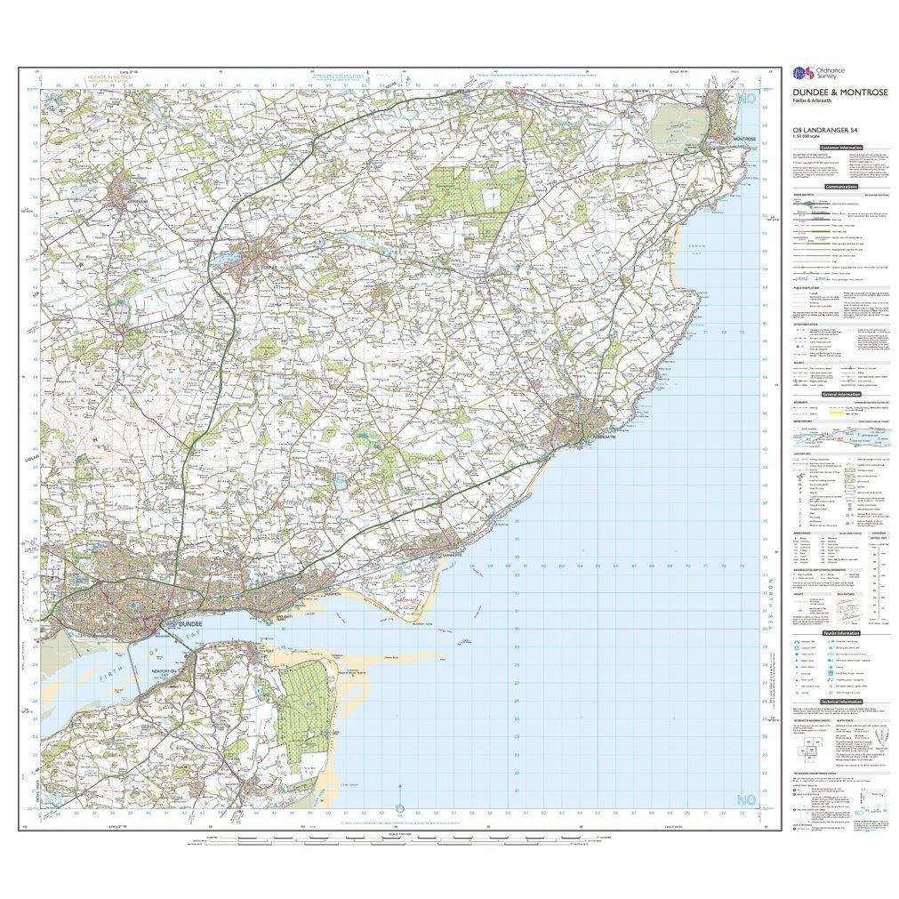 Landranger 54 Dundee Montrose Forfar Arbroath Map With Digital Version - Image 3