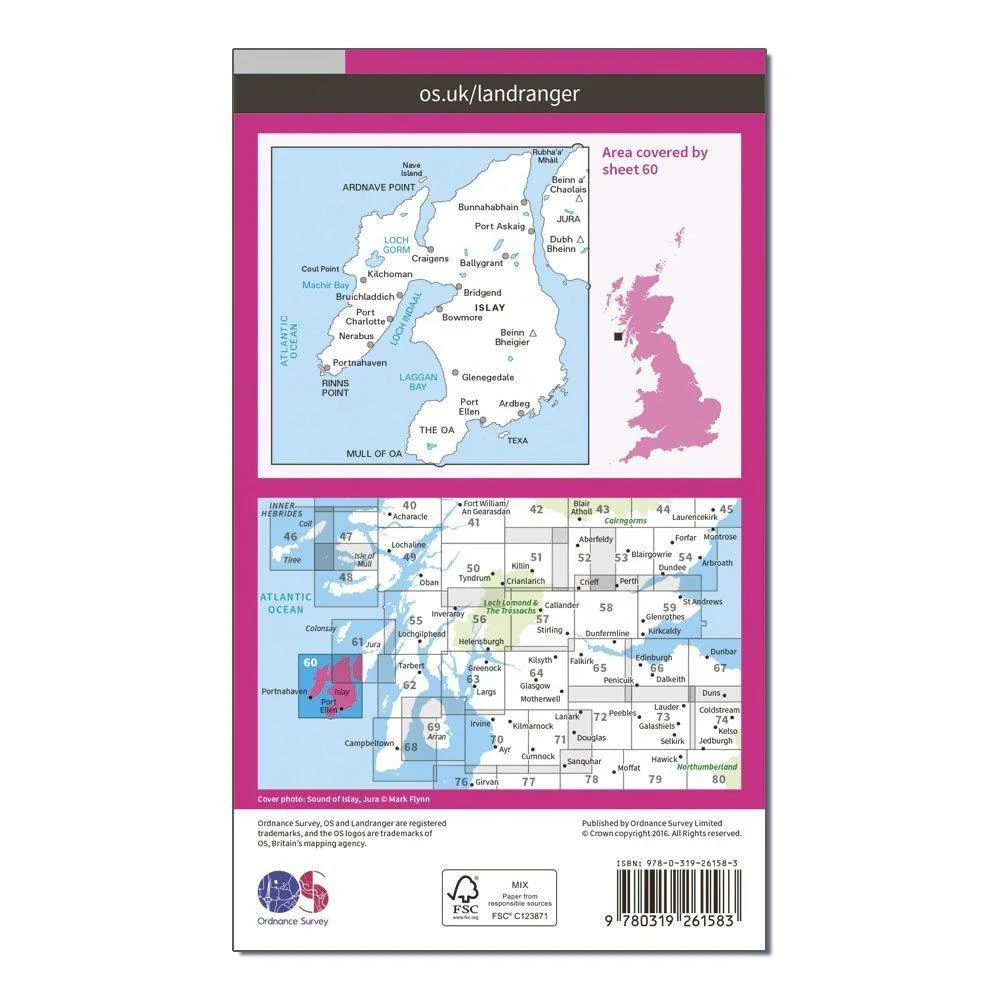 Landranger 60 Islay Map With Digital Version - Image 2