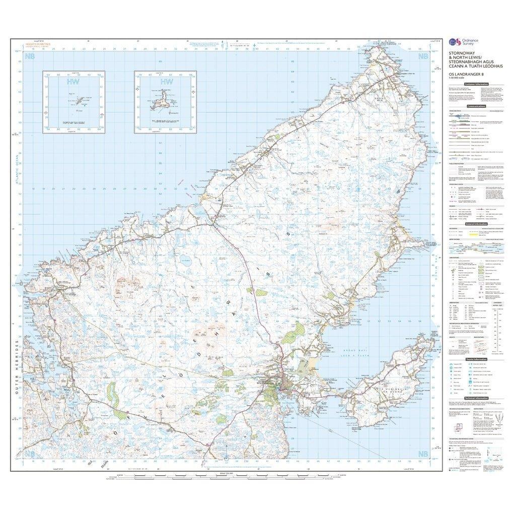 Landranger 8 Stornaway North Lewis Map With Digital Version - Image 3