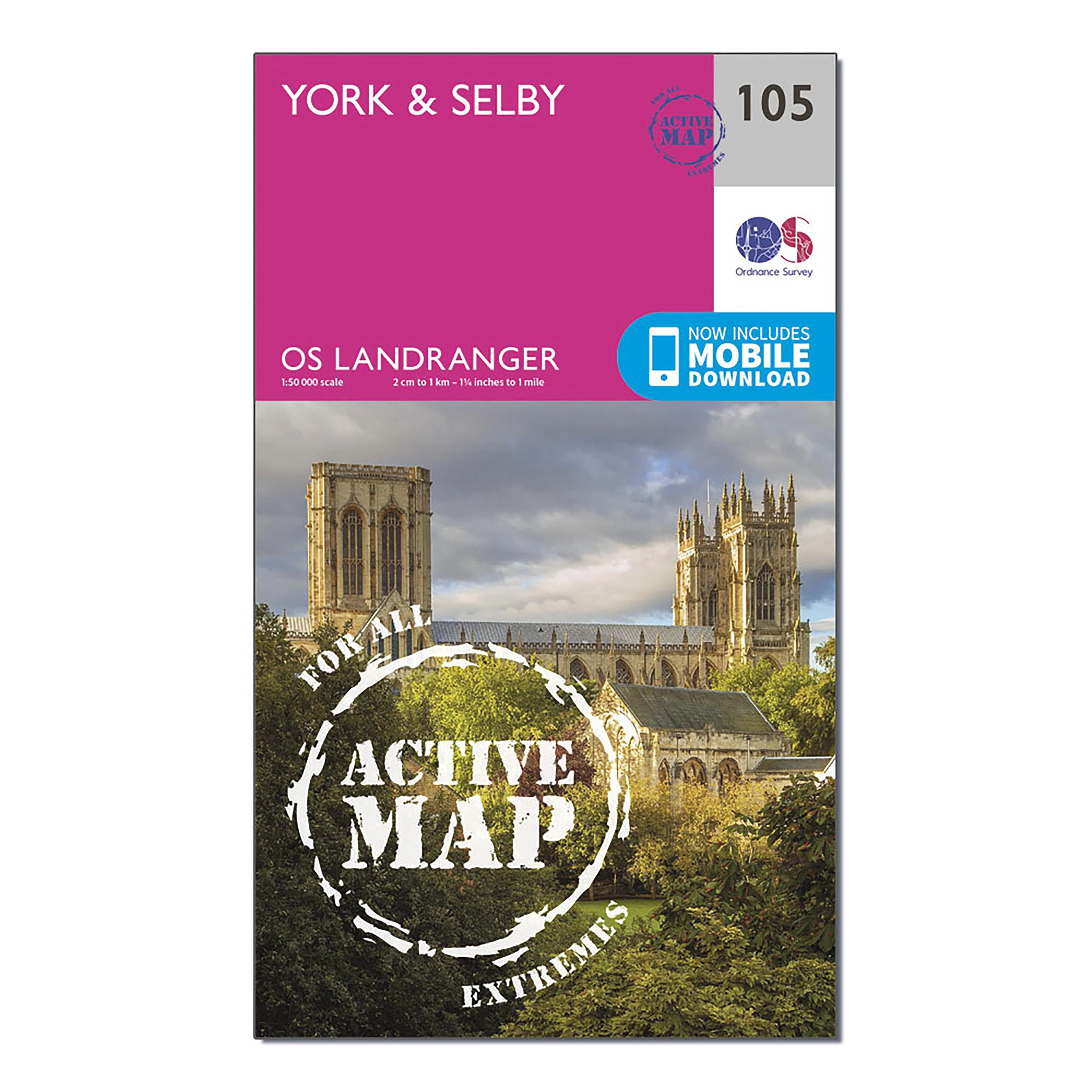Landranger Active 105 York Selby Map With Digital Version