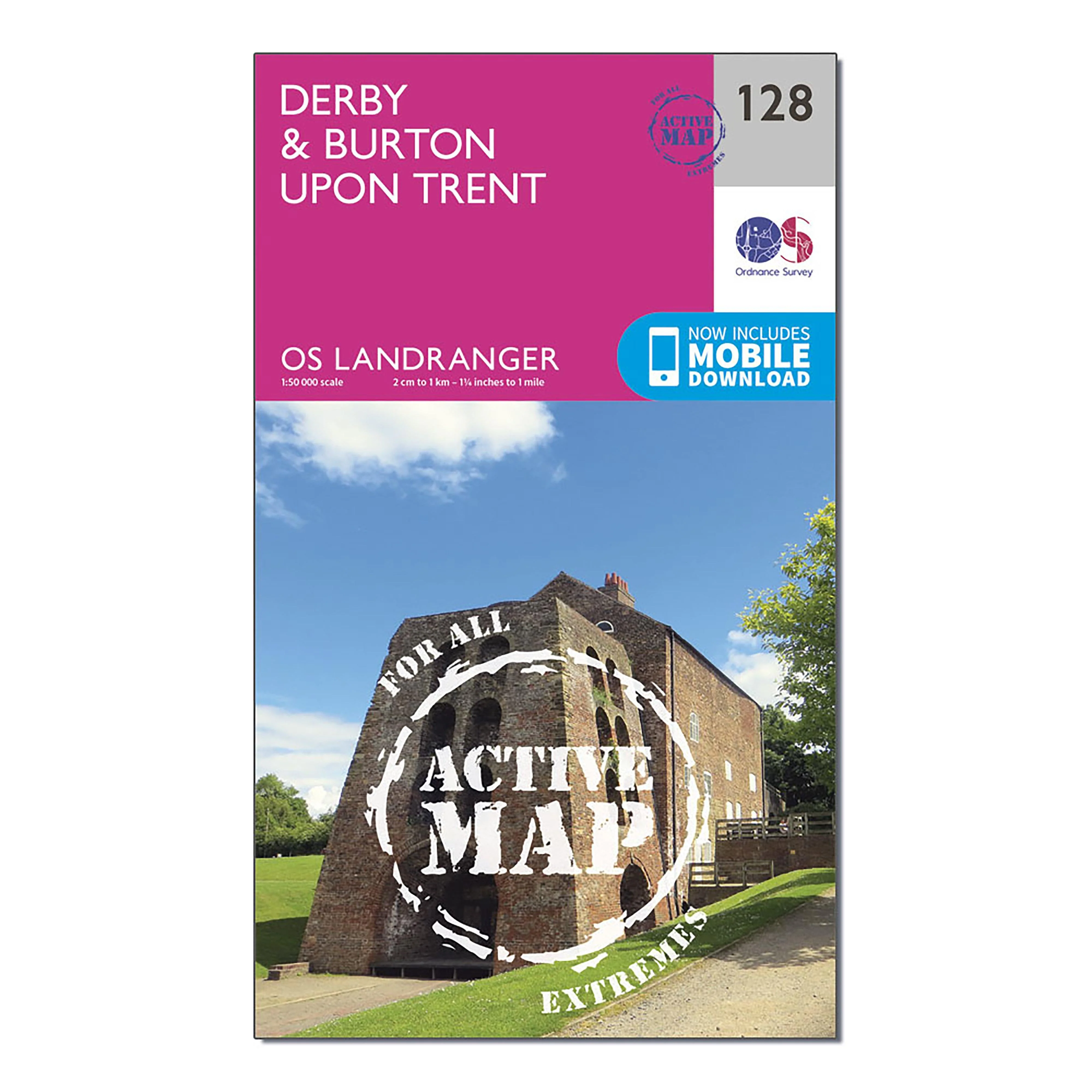 Landranger Active 128 Derby & Burton upon Trent Map With Digital Version