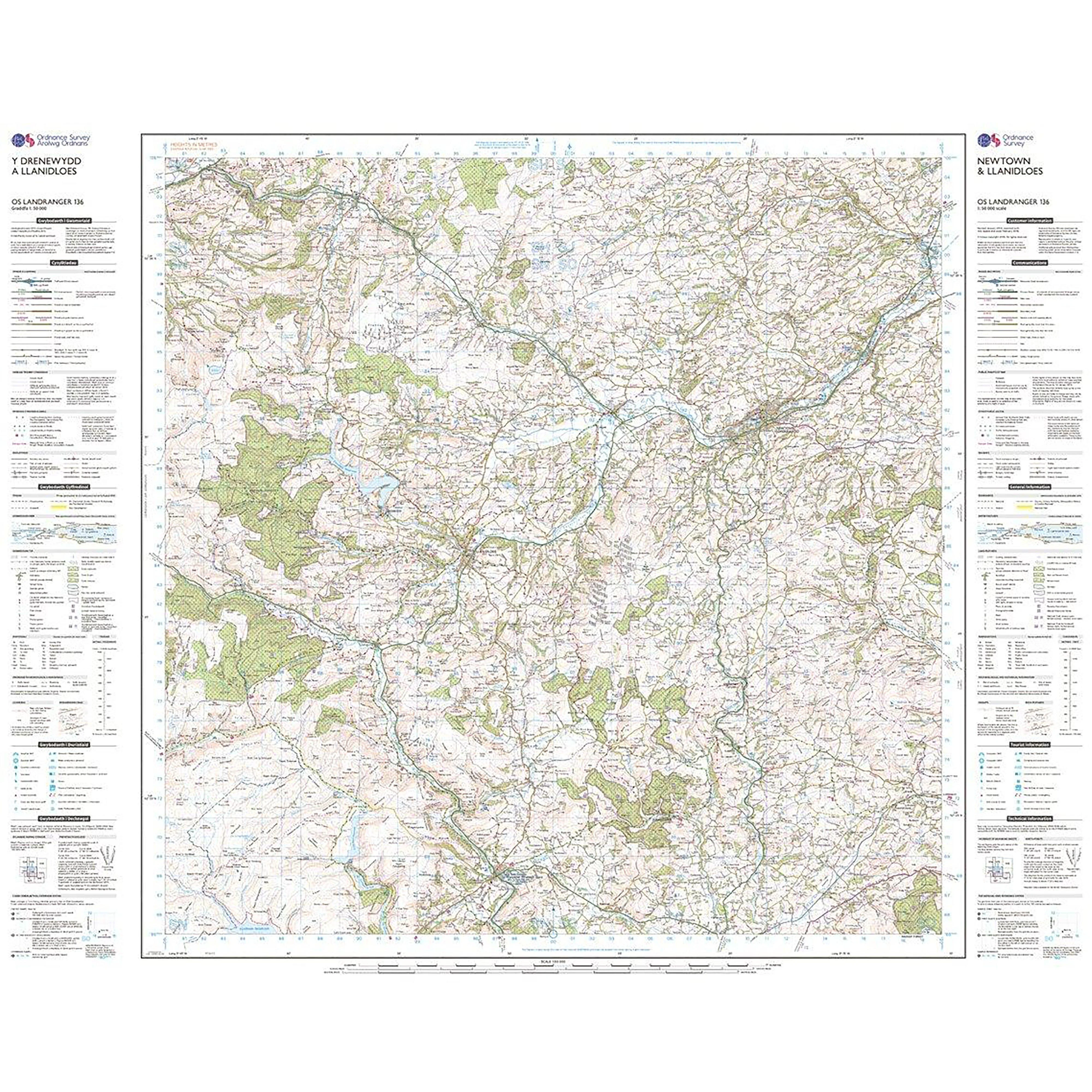 Landranger Active 136 Newtown & Llanidloes Map With Digital Version - Image 3
