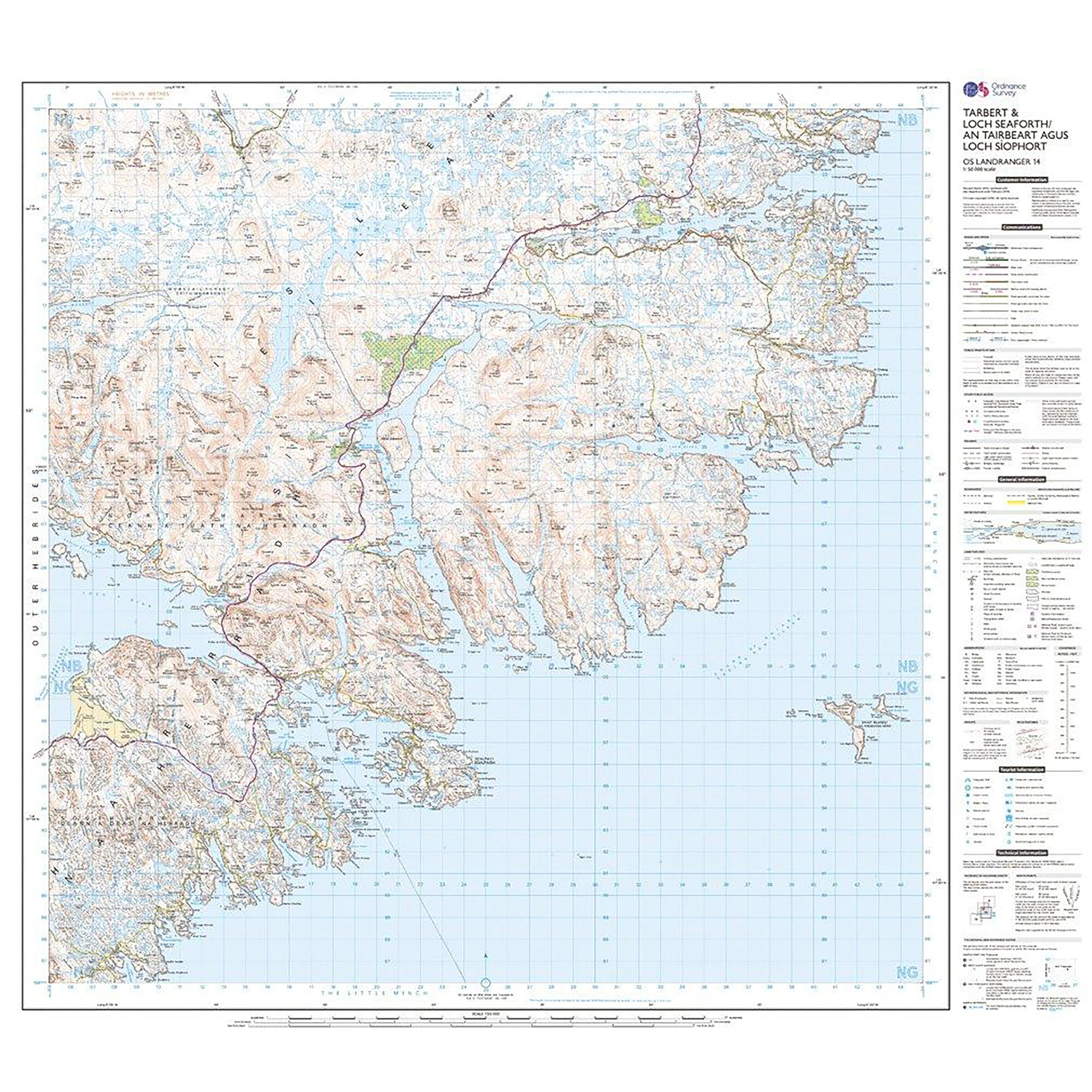 Landranger Active 14 Tarbert & Loch Seaforth Map With Digital Version - Image 3